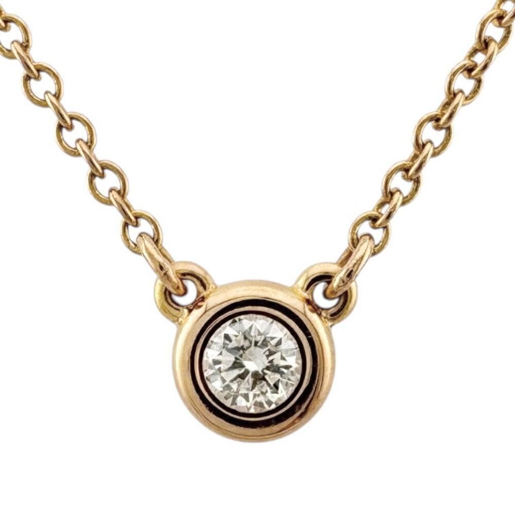 Elsa Peretti Diamonds By The Yard Pendant Necklace 18K Rose Gold and Diamond 0.07CT