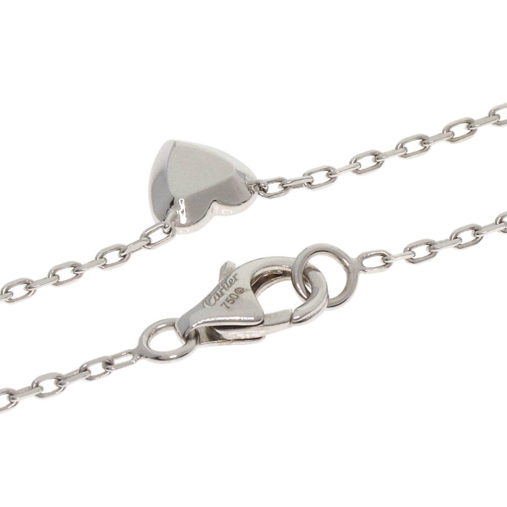 Mini Pendant Necklace 18K White Gold with Diamond