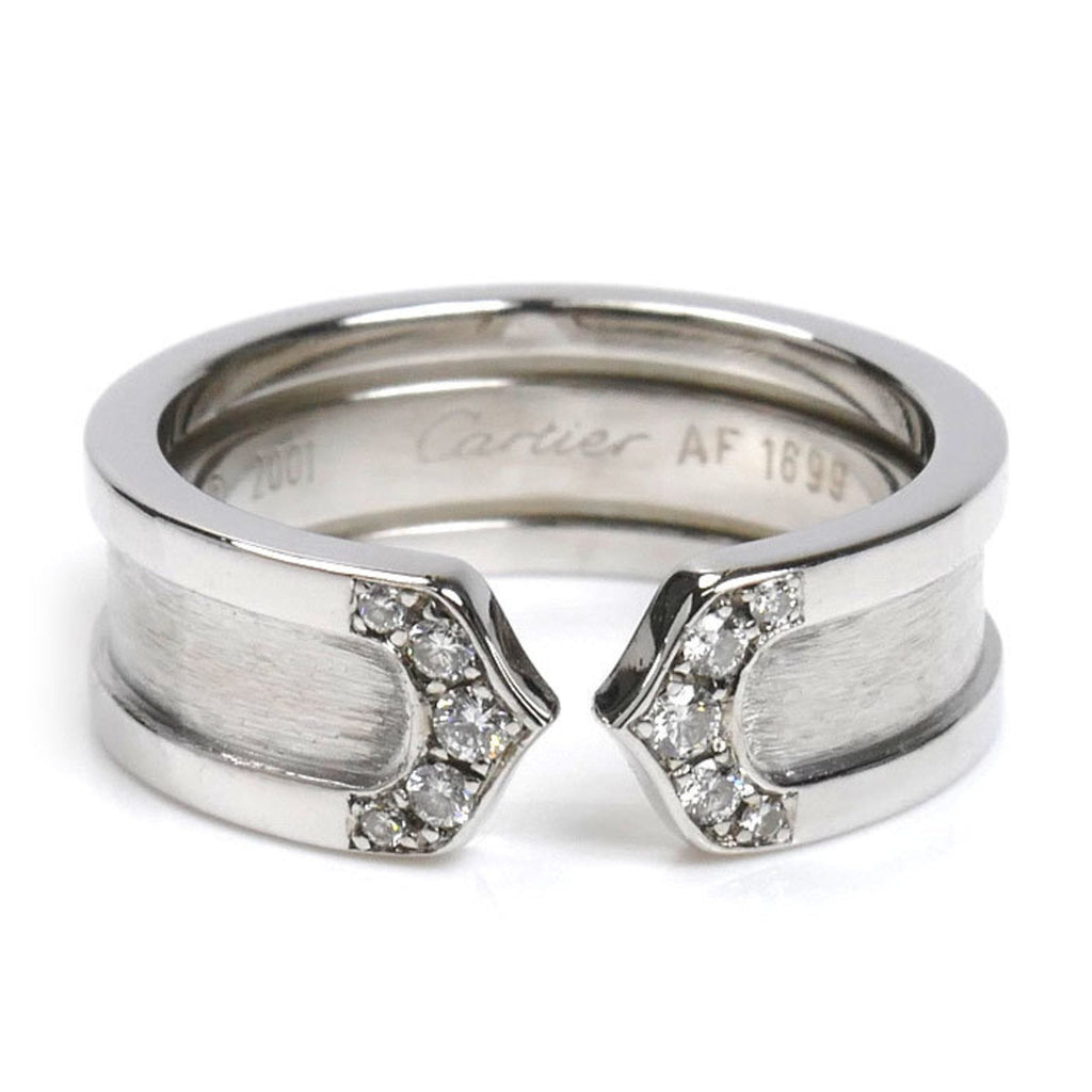 Band Ring 18K White Gold with Diamond