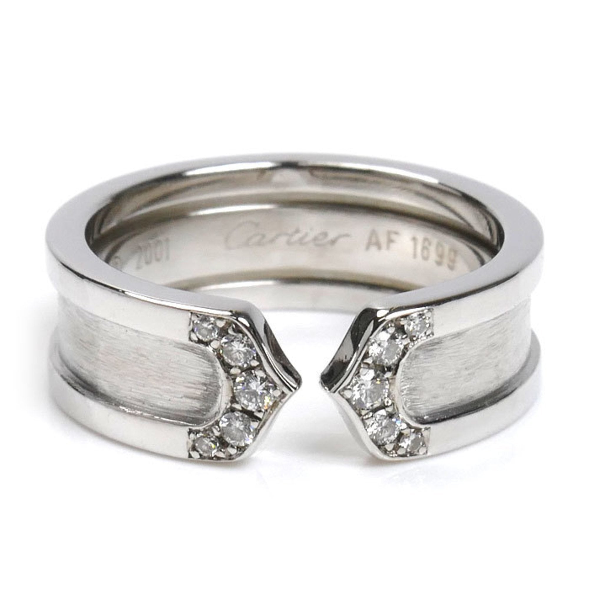 Band Ring 18K White Gold with Diamond