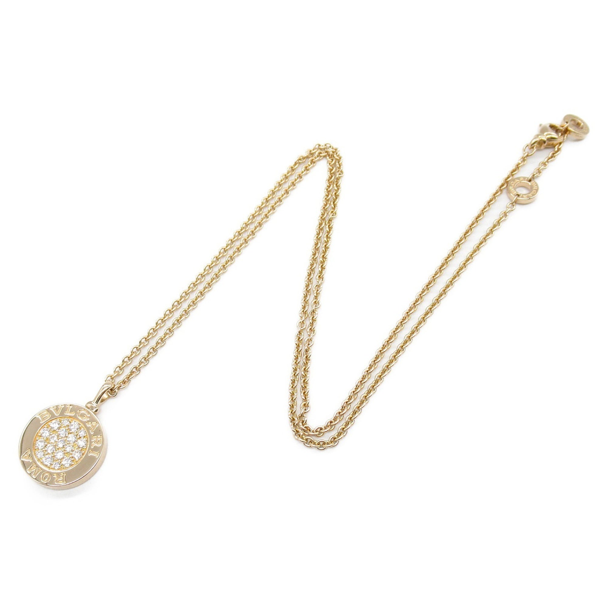 Pendant Necklace 18K Rose Gold with Diamond and Onyx