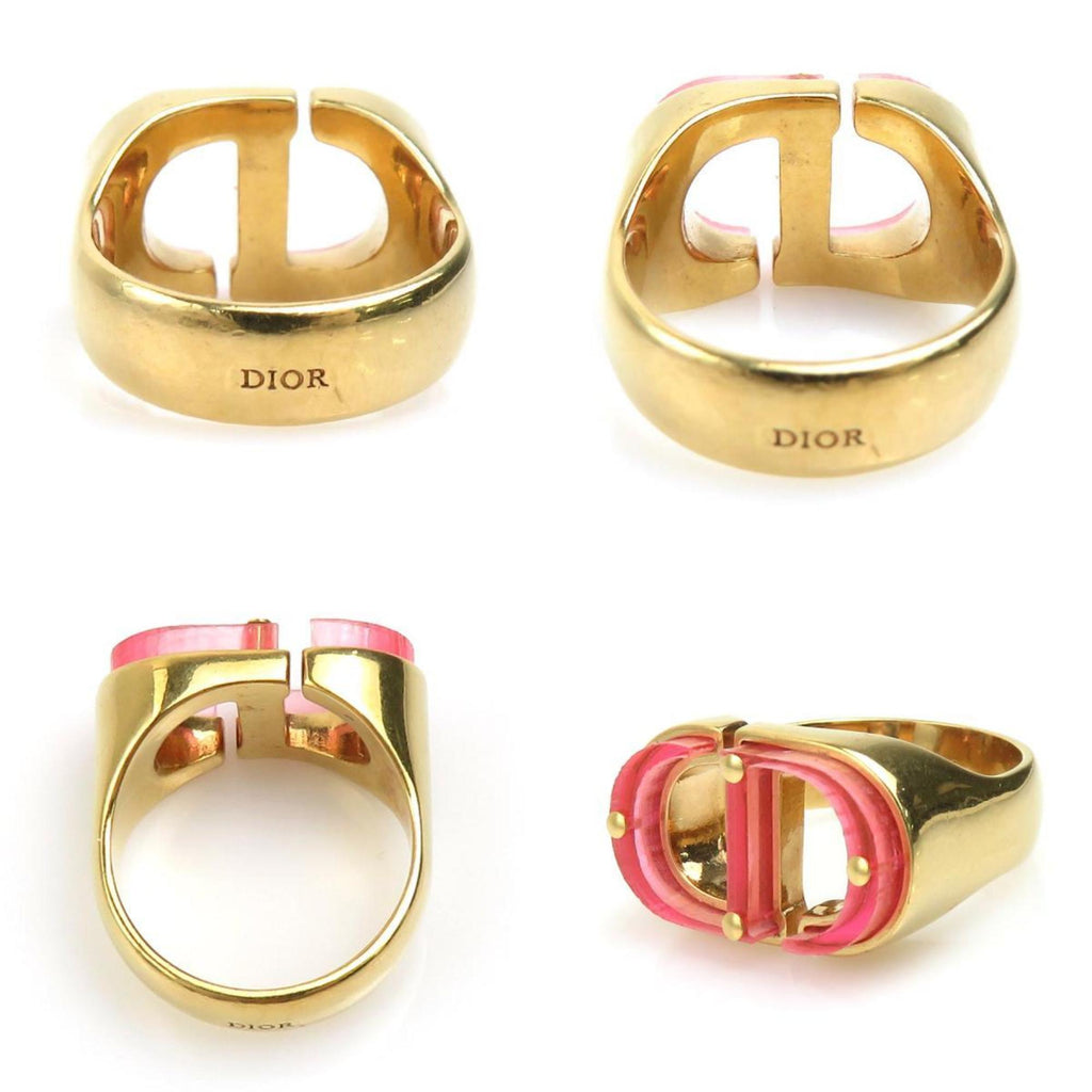Ring Metal Gold and Pink