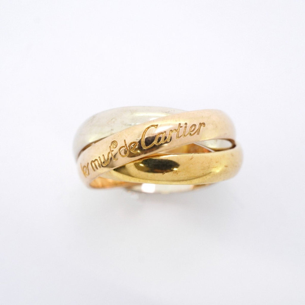 Vendome Louis Cartier Band Ring 18K Tricolor Gold