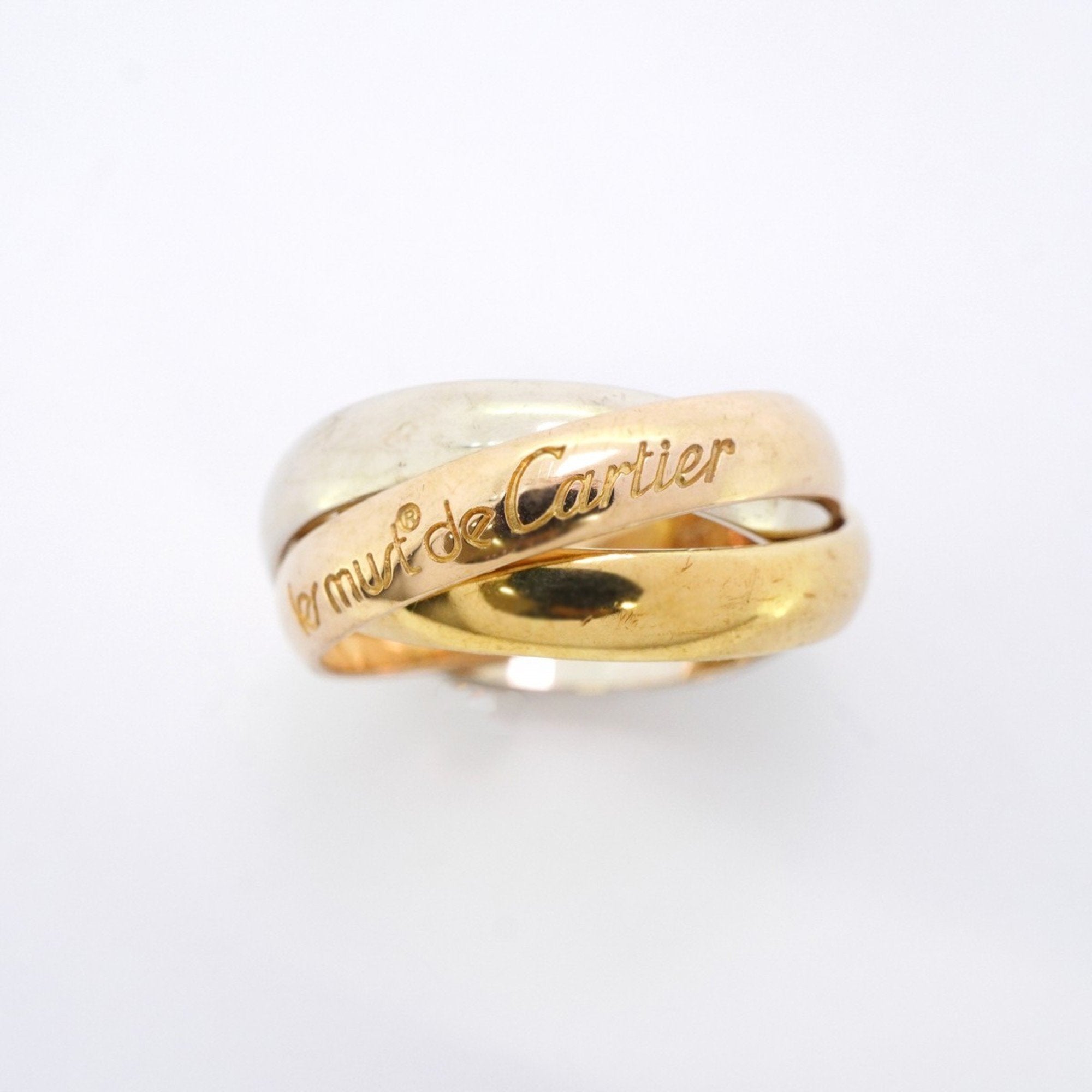 Vendome Louis Cartier Band Ring 18K Tricolor Gold