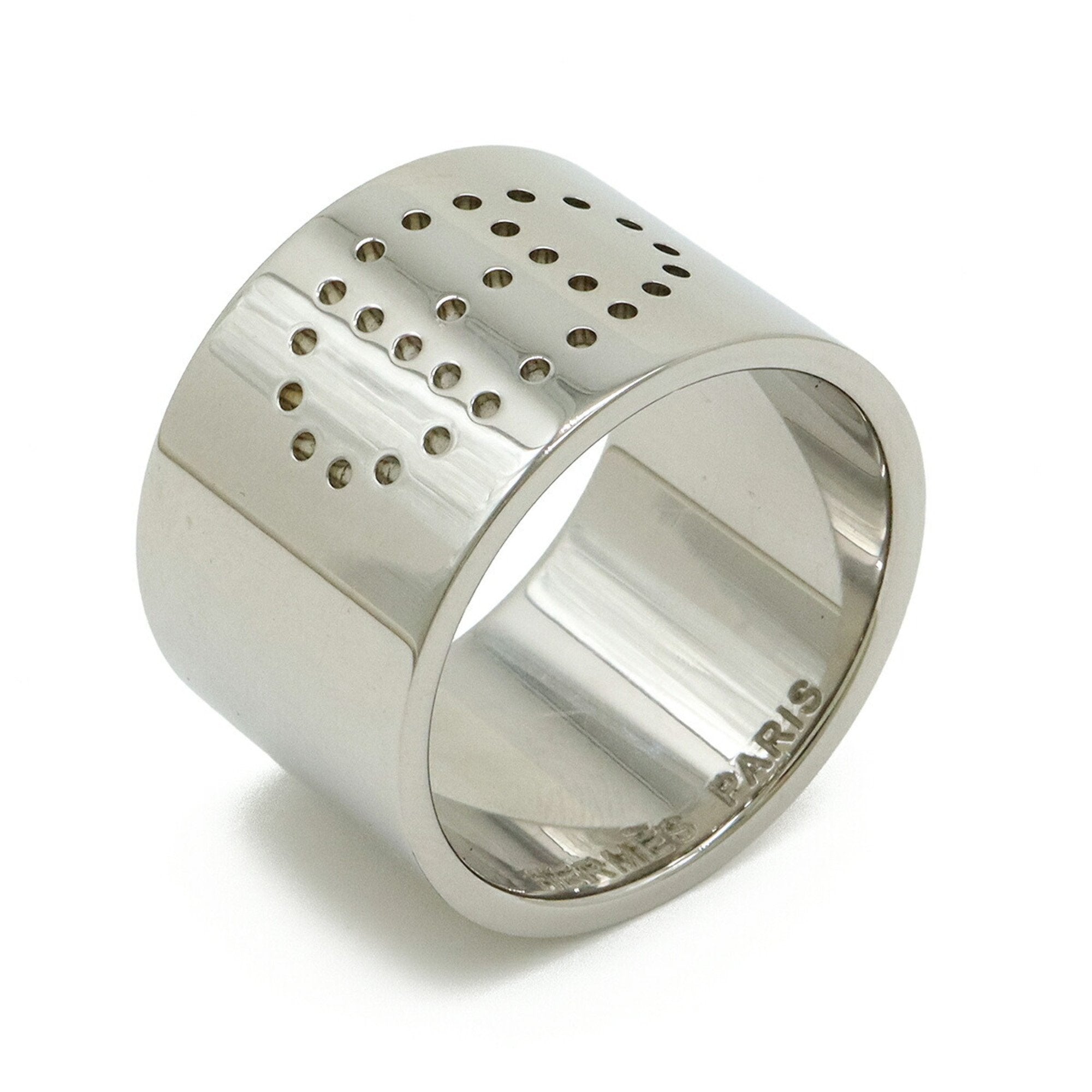Evelyn H Punched Scarf Ring Metal