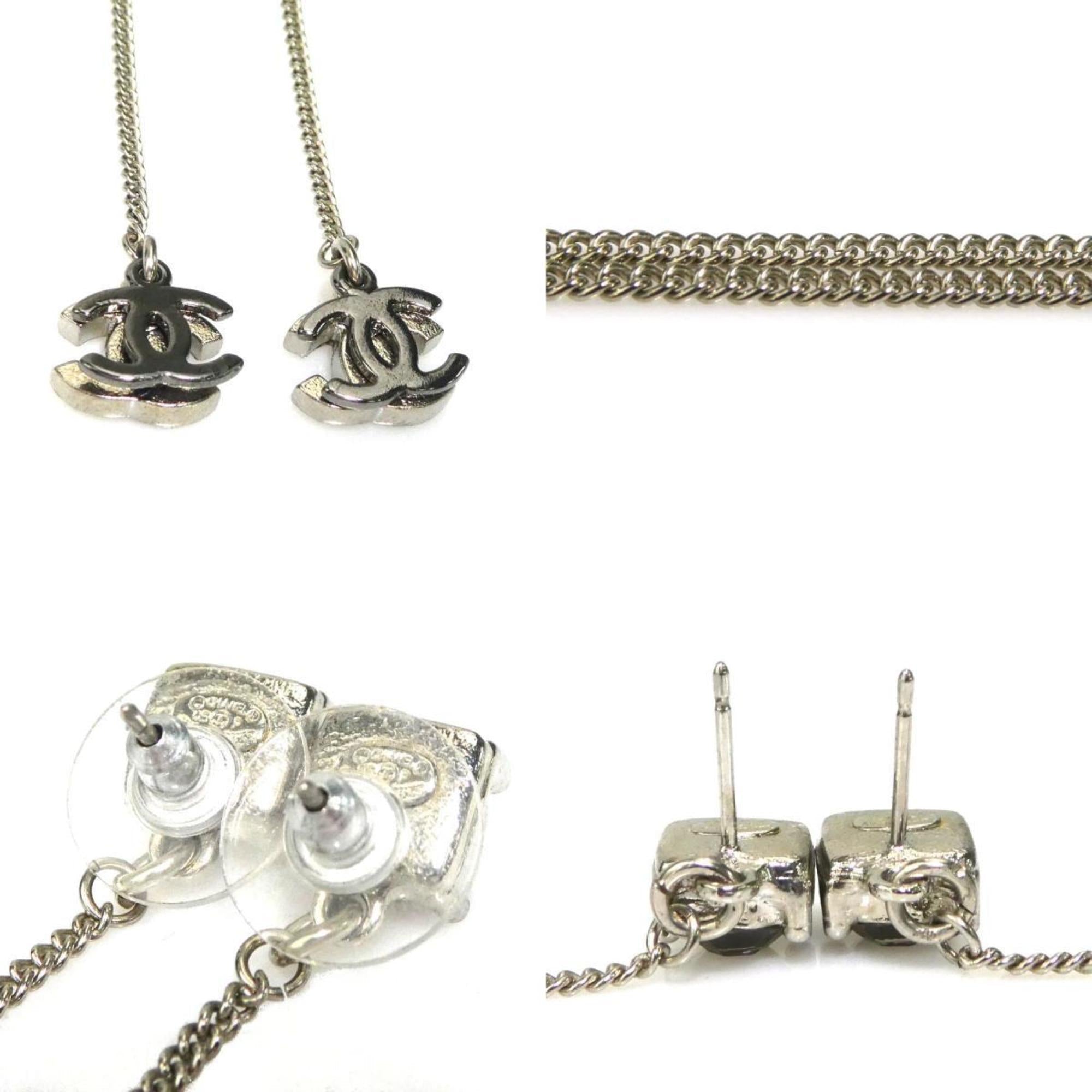CC Logo Earrings Silver-Tone Metal Silver-Tone Metal