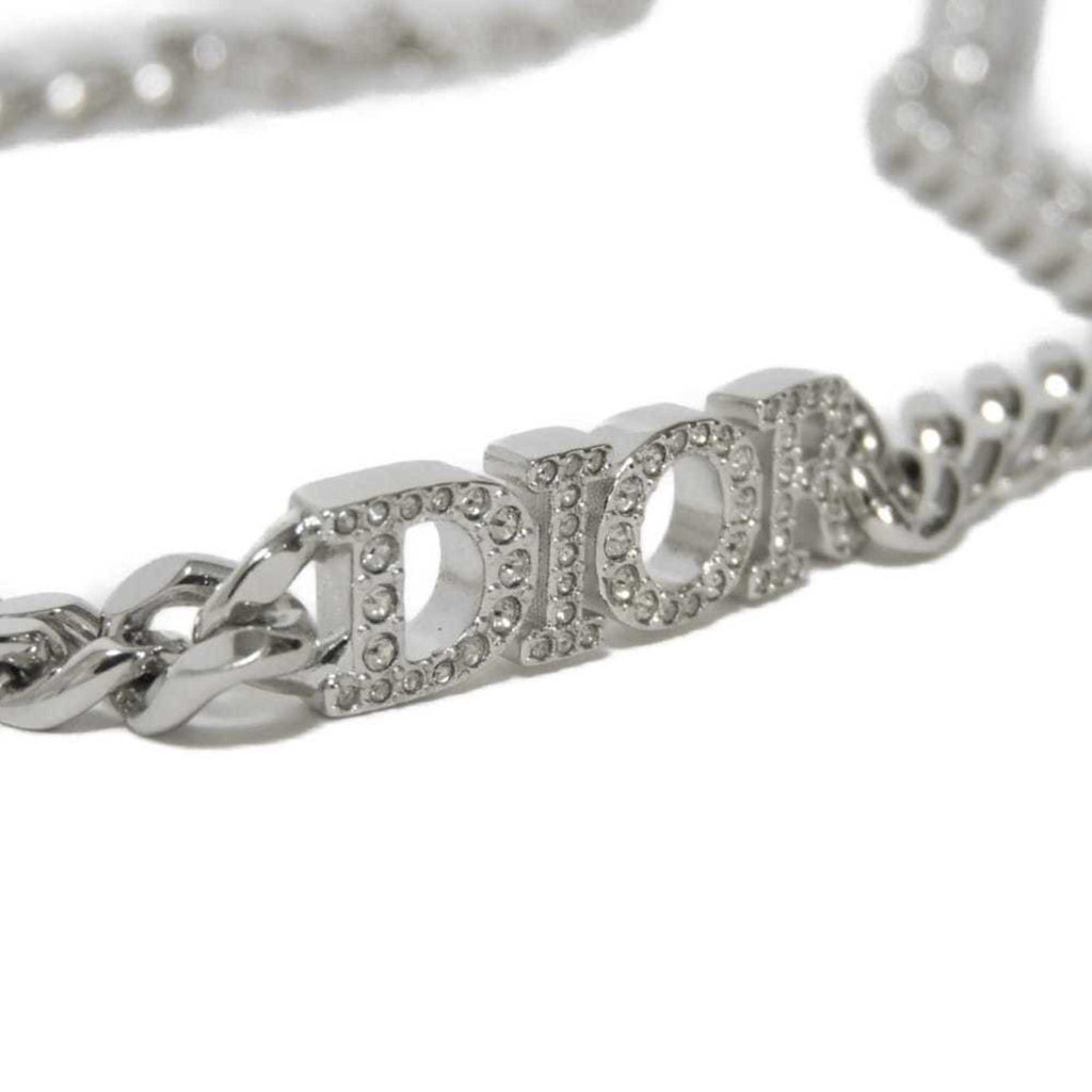 Pendant Necklace Metal Silver with Crystal and Rhinestone