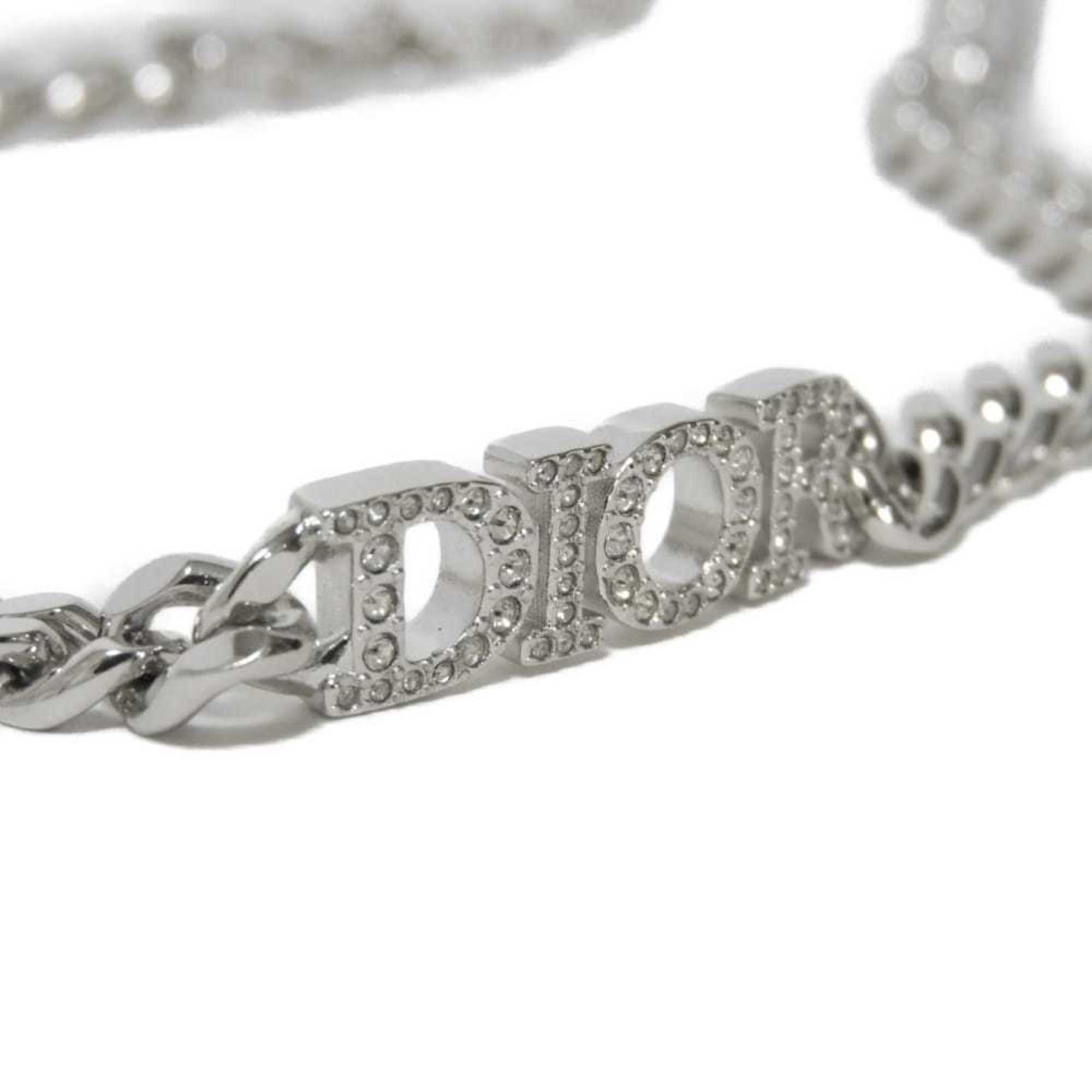 Pendant Necklace Metal Silver with Crystal and Rhinestone