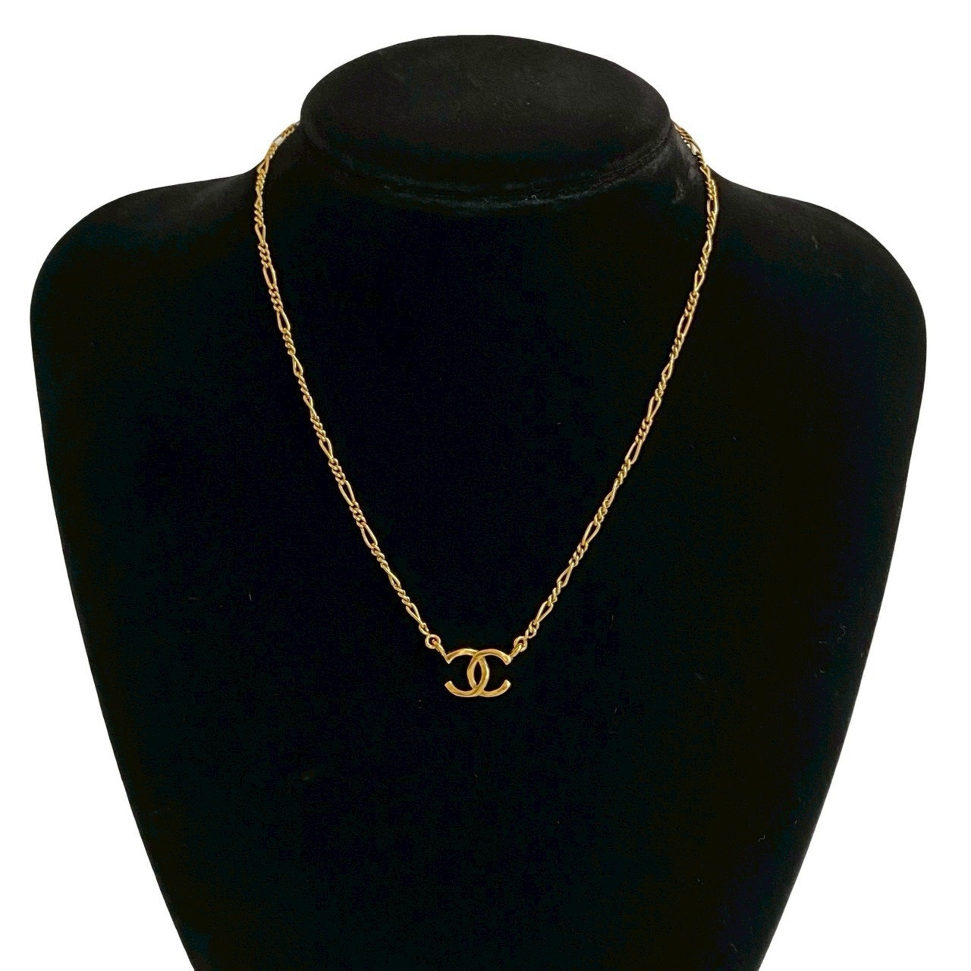 CC Logo Pendant Necklace Metal