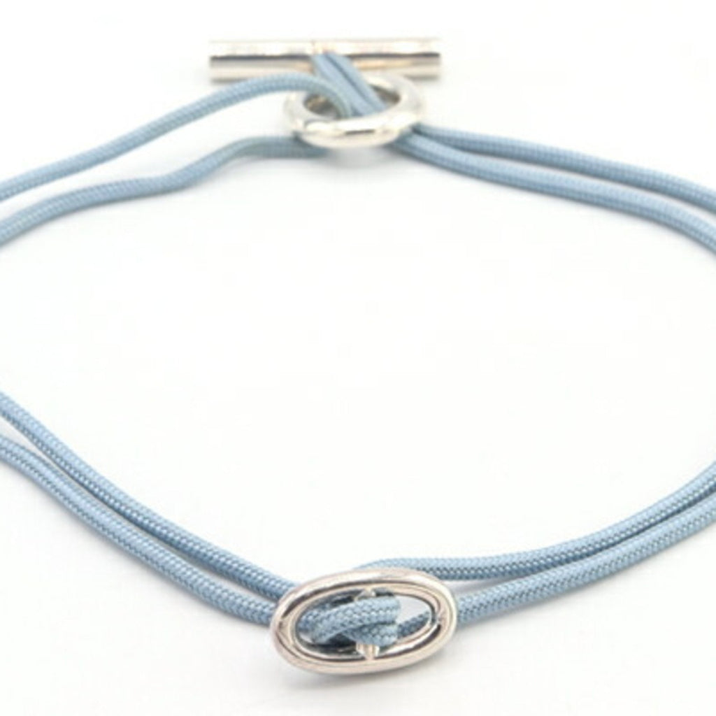 Pendant Necklace Cotton Cord and Sterling Silver