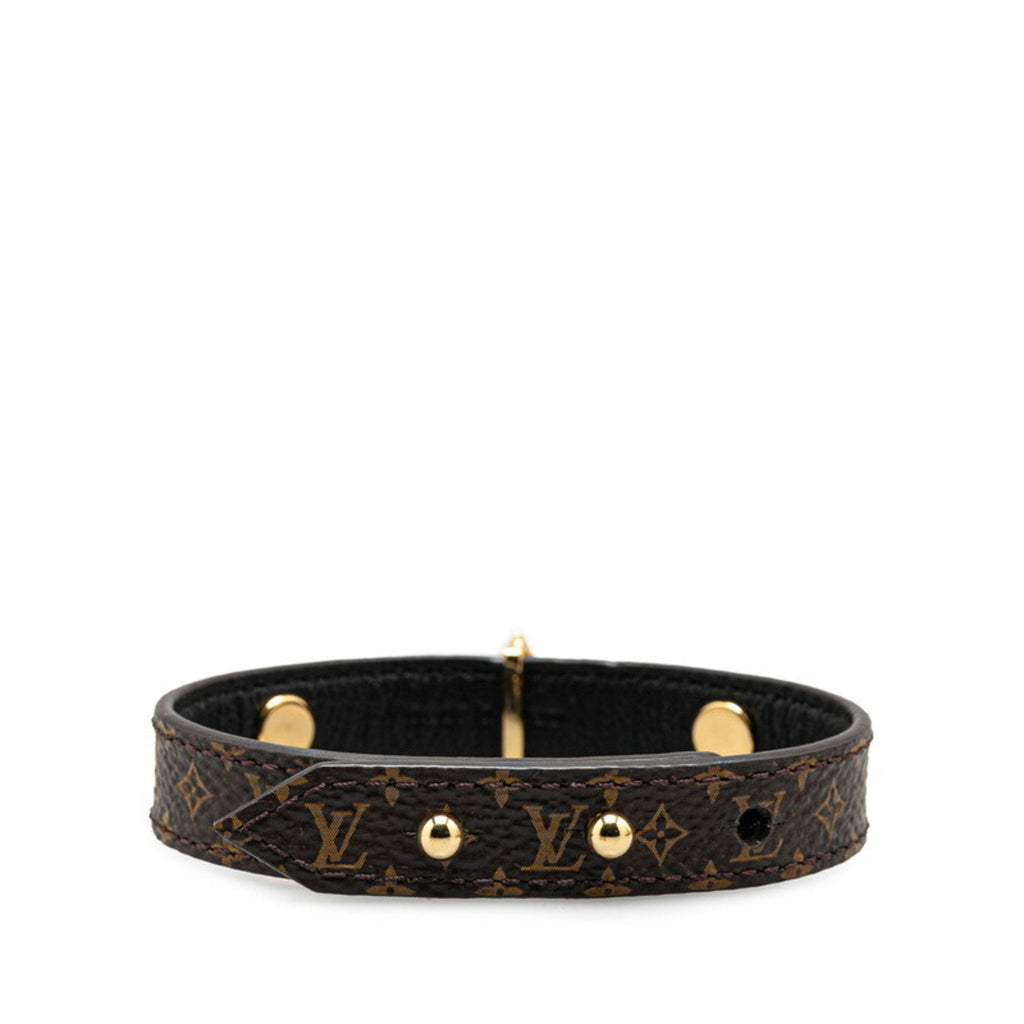 Monogram Bracelet Brown Leather