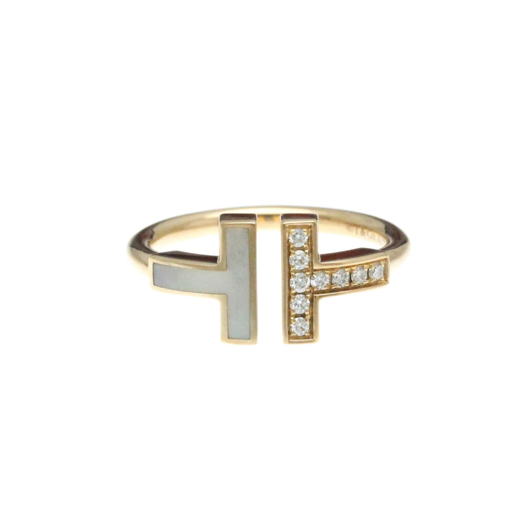 Ring 18K Rose Gold with Diamond and Shell