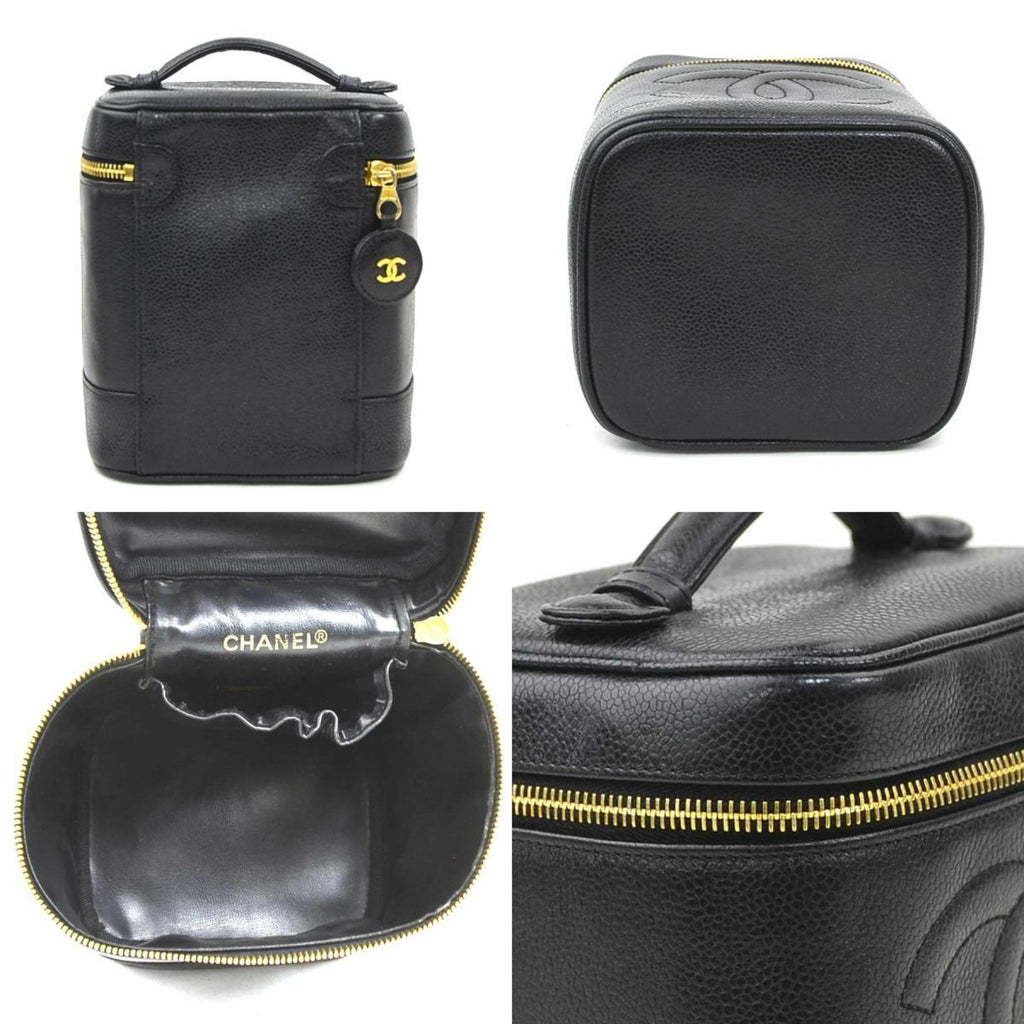 Vintage Timeless Cosmetic Case Caviar Tall