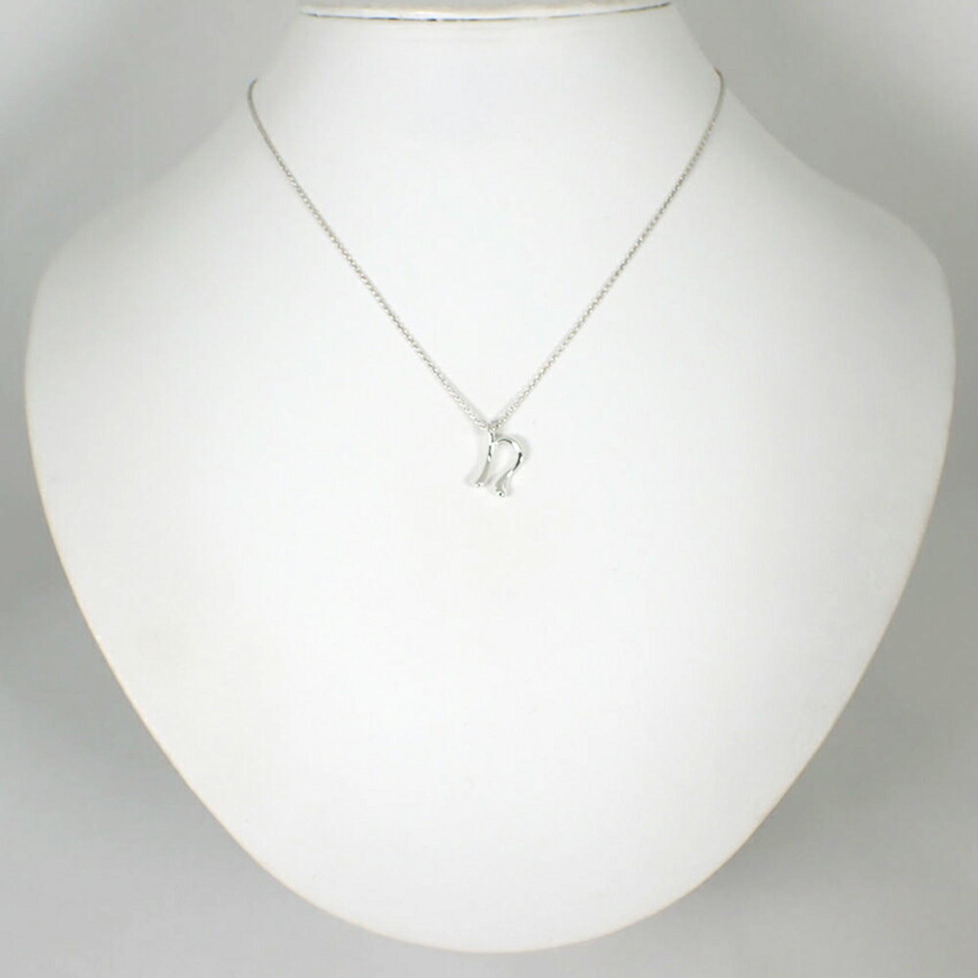 Initial N Pendant Necklace Sterling Silver