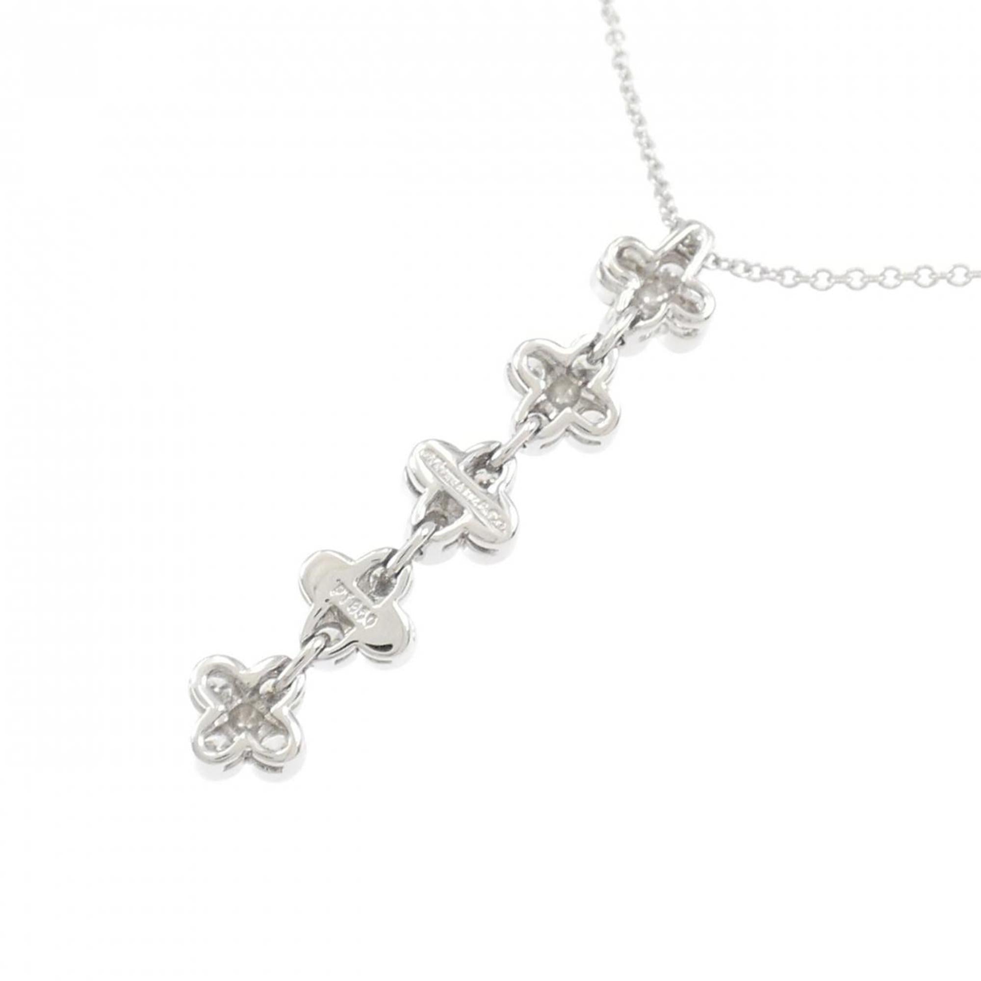 Lace Pendant Necklace Platinum