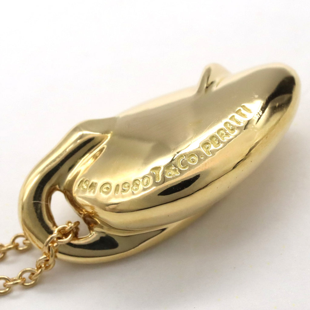 Leaf Pendant Necklace 18K Yellow Gold