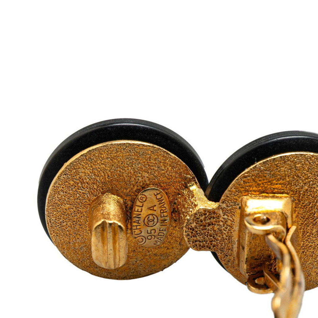 CC Logo Clip-On Earrings Gold-Tone Metal Gold-Tone Metal