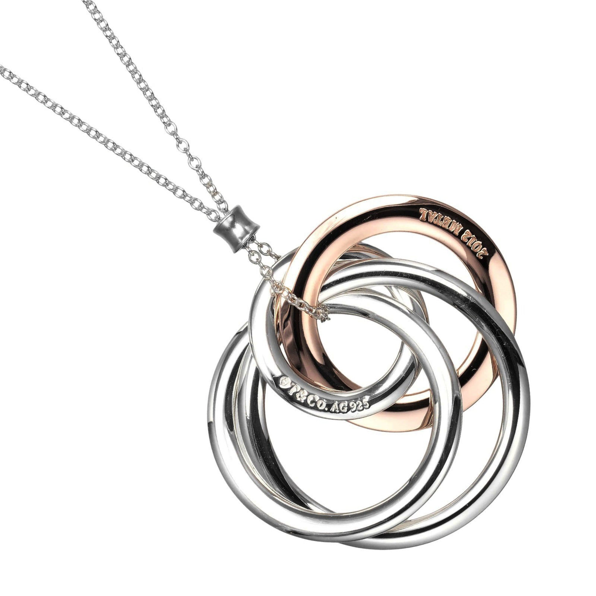 Pendant Necklace Metal and Sterling Silver