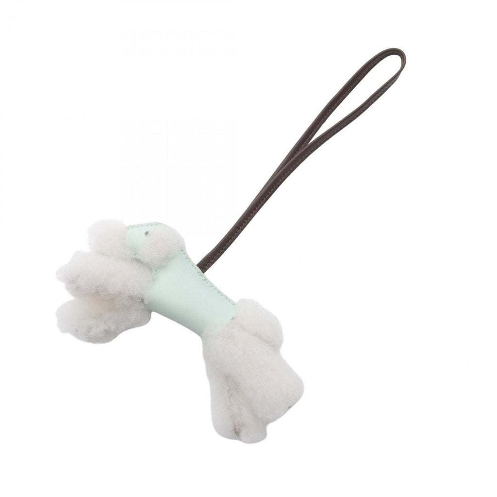 Charm Agneau Milo and Leather Brown Green White Handbag Charm
