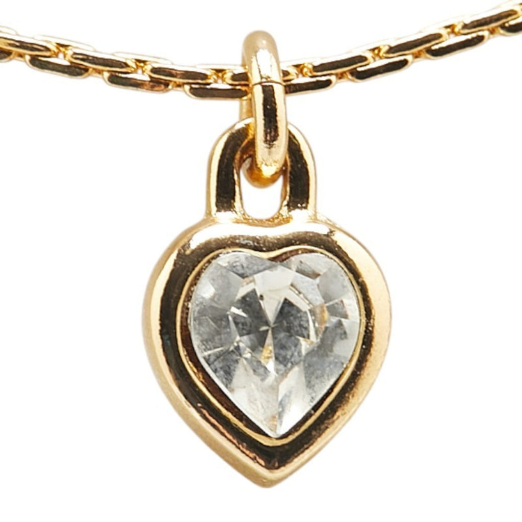 Pendant Necklace Rhinestone Gold