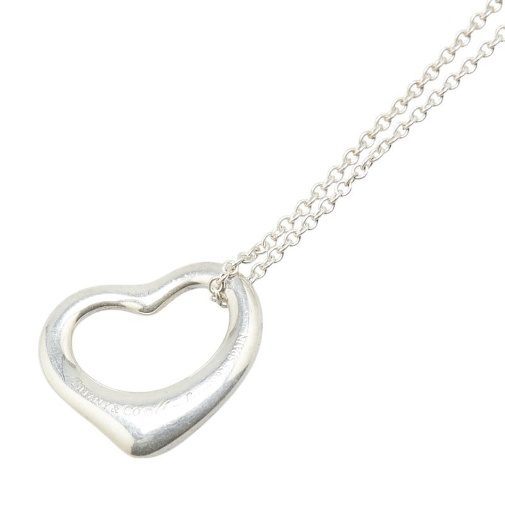 Open Heart Pendant Necklace Sterling Silver