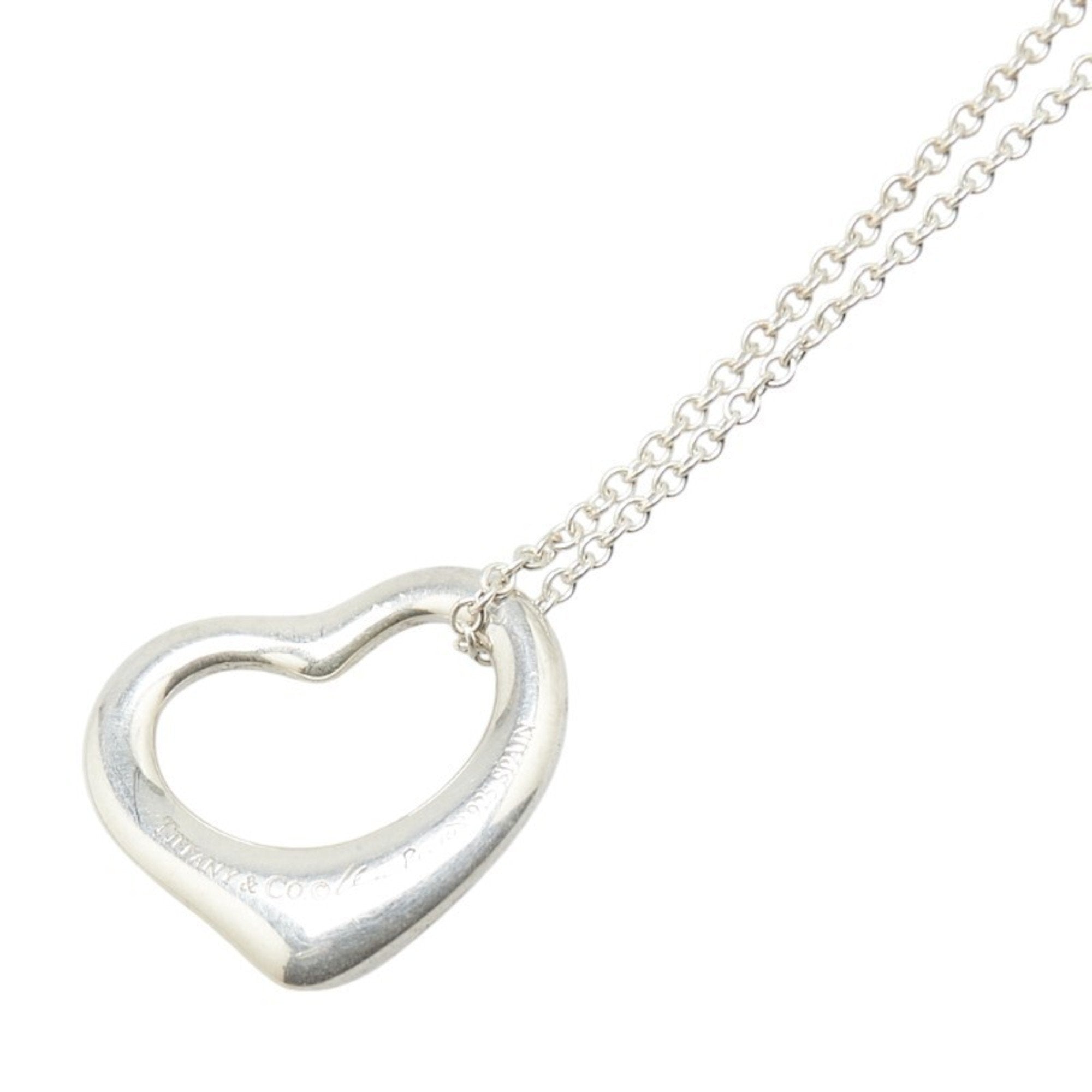 Open Heart Pendant Necklace Sterling Silver