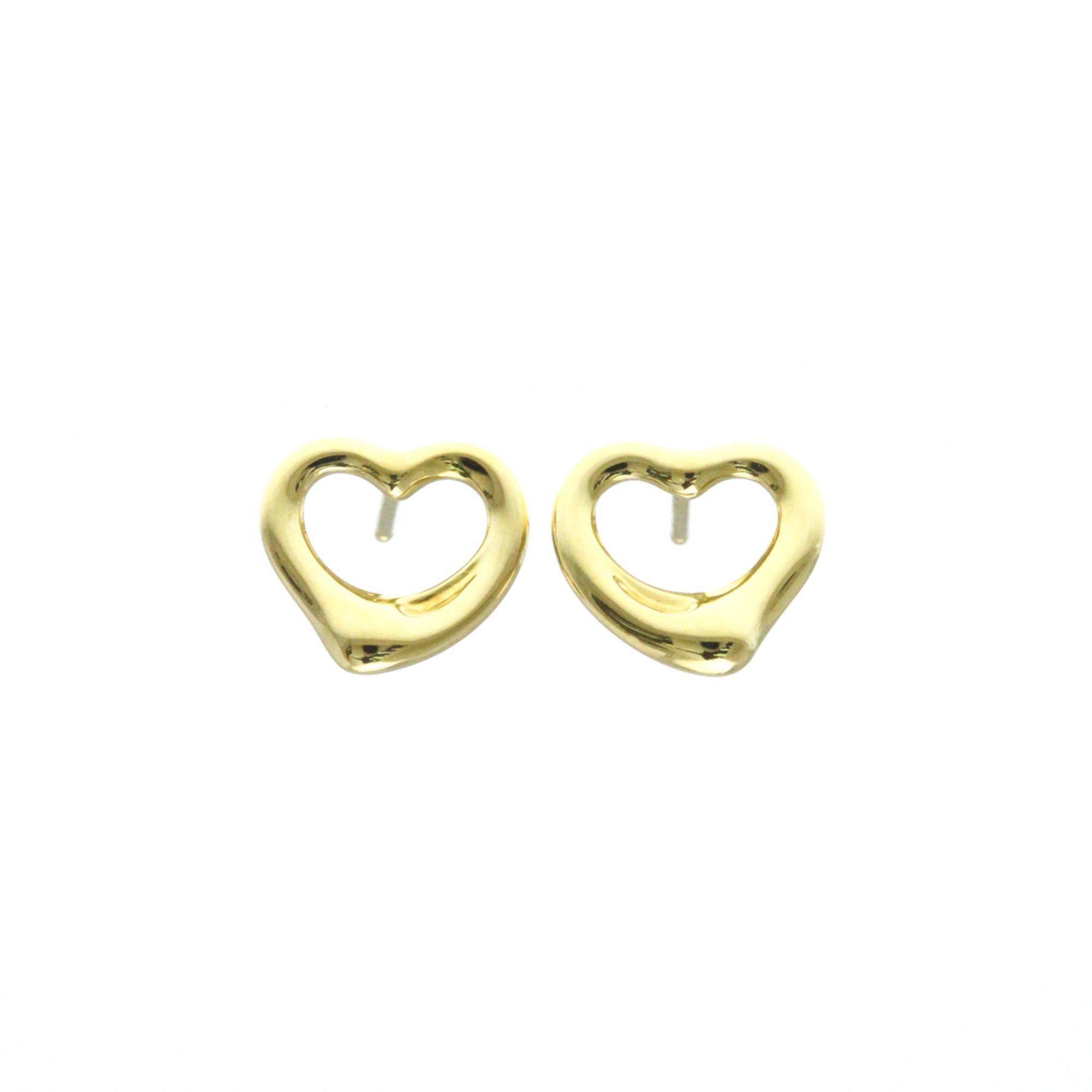 Open Heart Earrings 18K Yellow Gold 11mm 18K Yellow Gold
