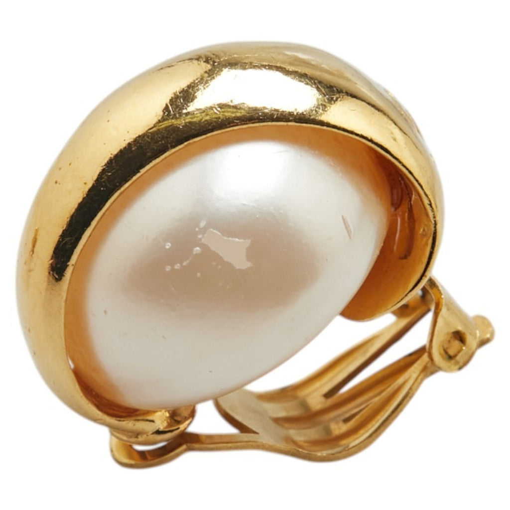 CC Logo Clip-On Earrings Metal Gold-Tone Metal