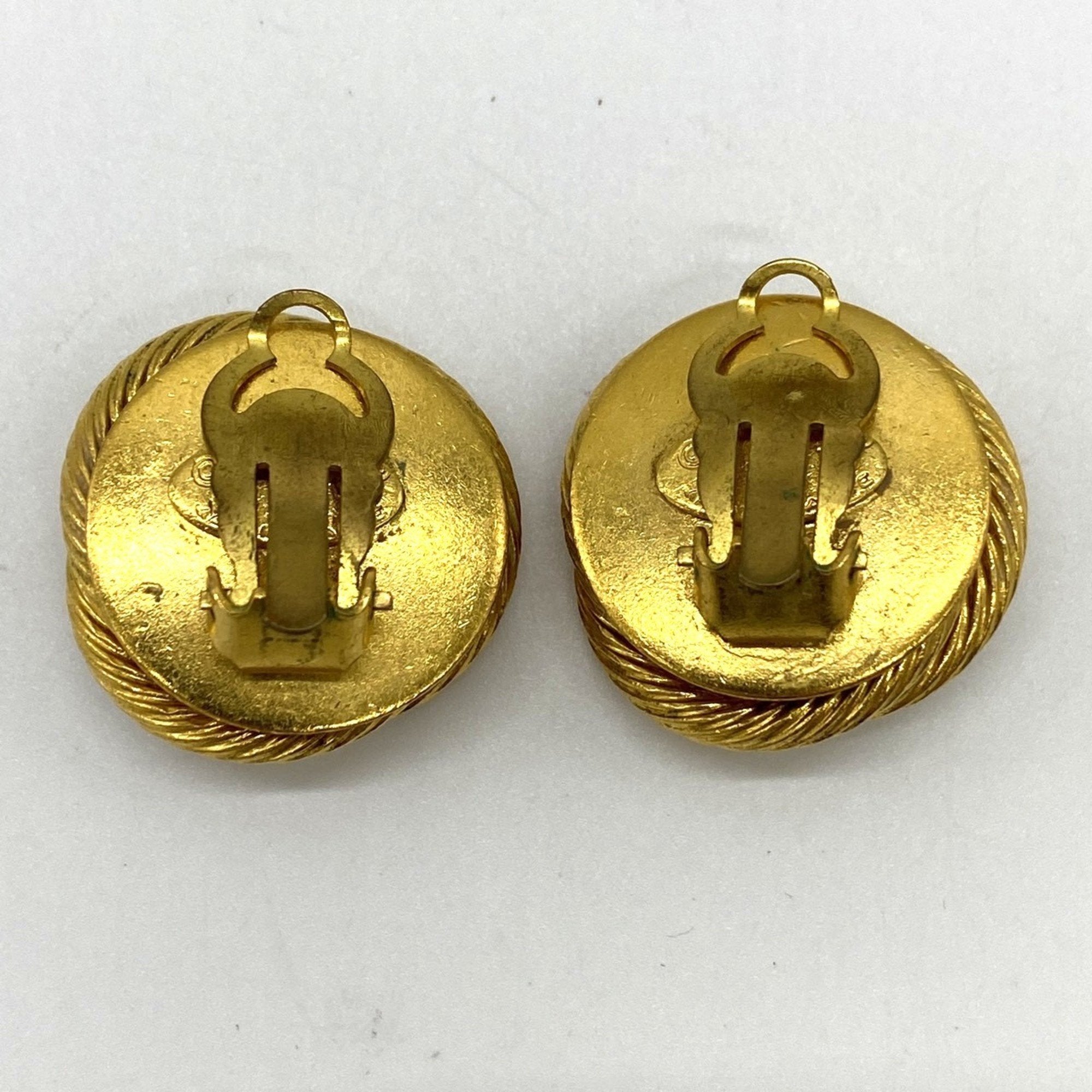 Earrings Pearl Gold-Tone Metal