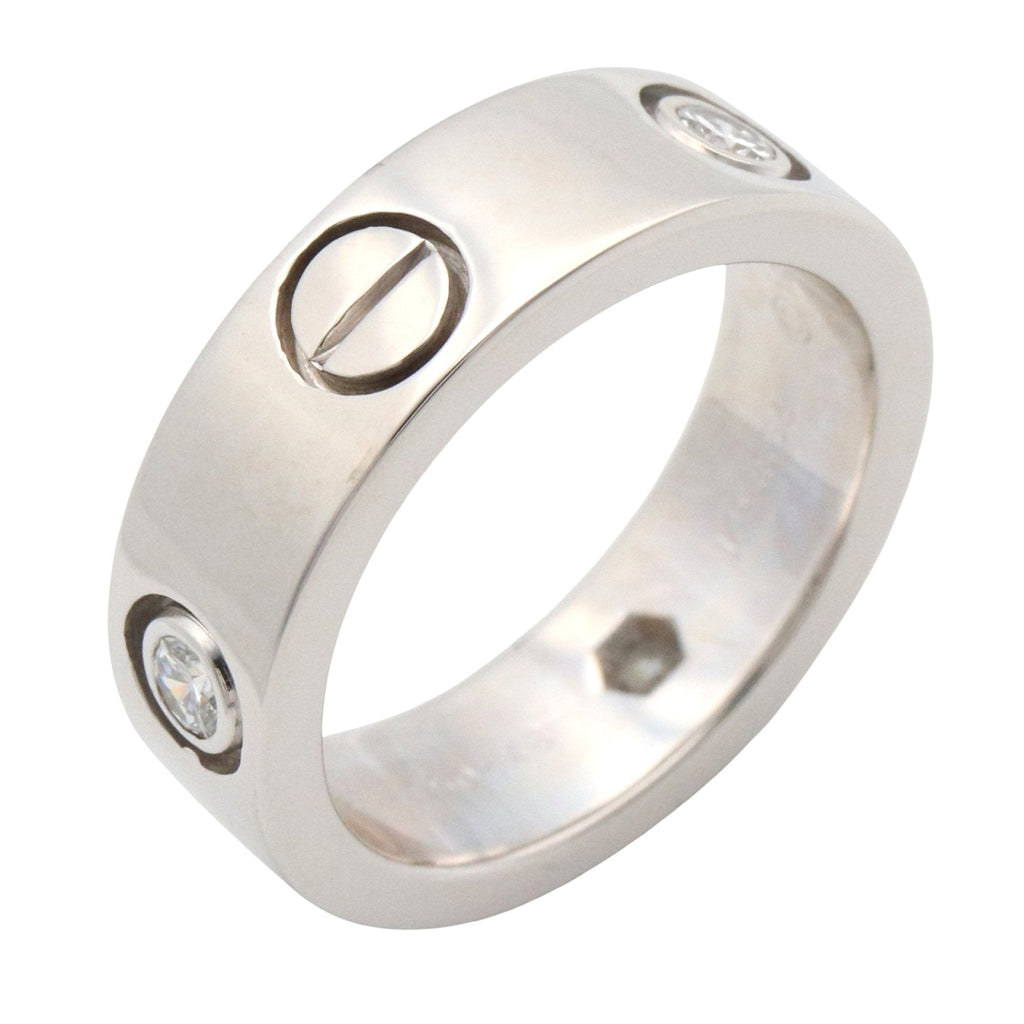 Love Ring 18K White Gold with Diamond