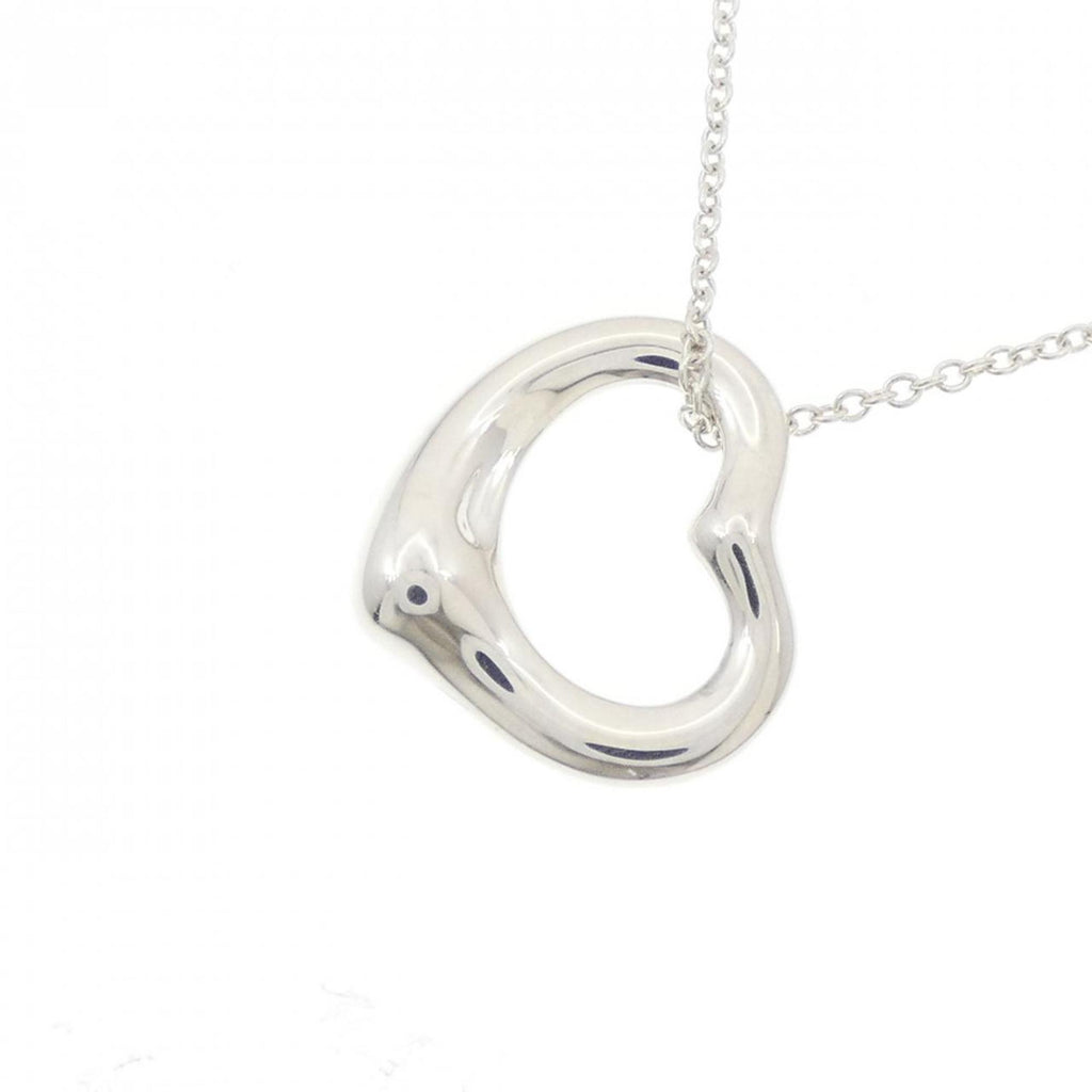 Open Heart Pendant Necklace Sterling Silver 15.4mm