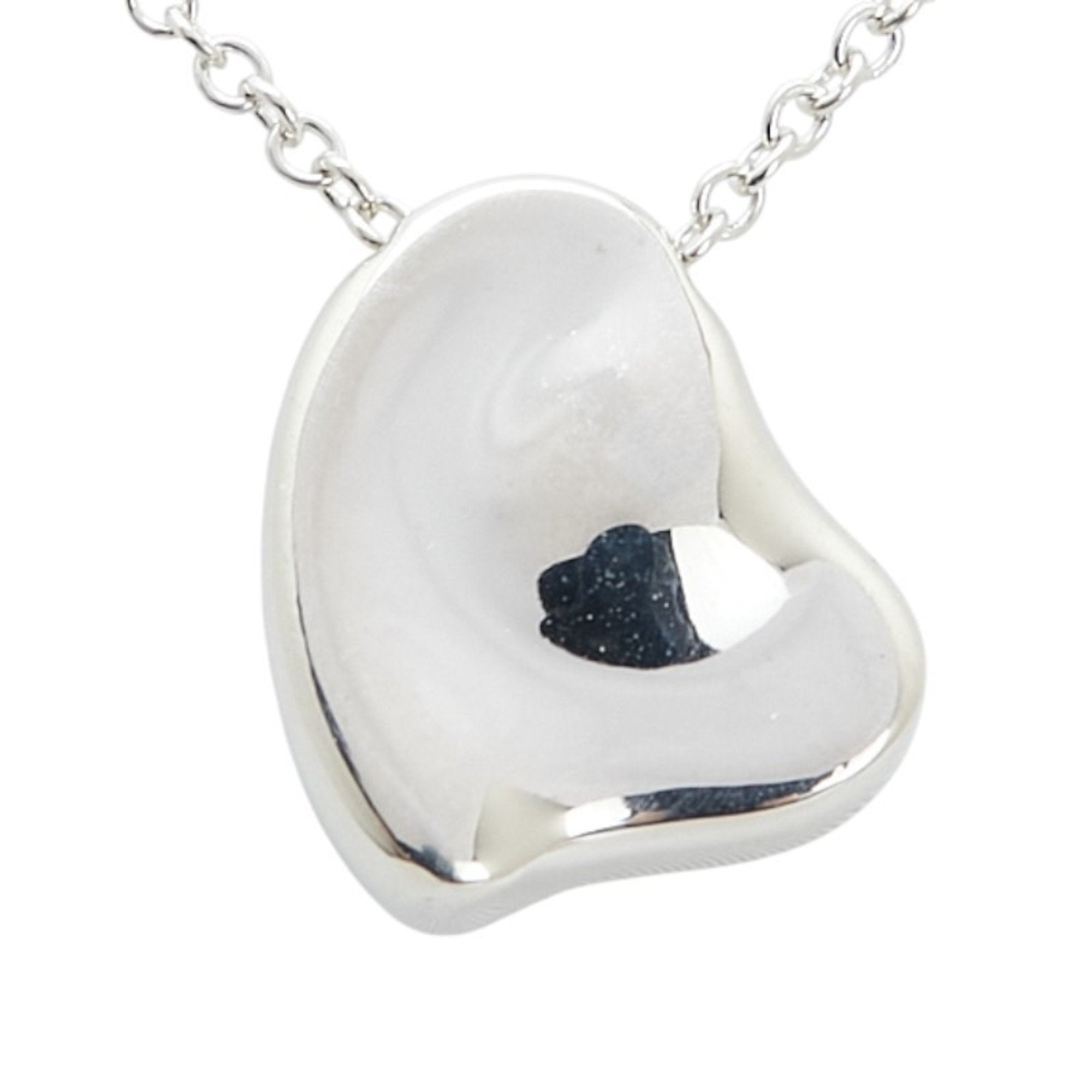 Full Heart Pendant Necklace Sterling Silver