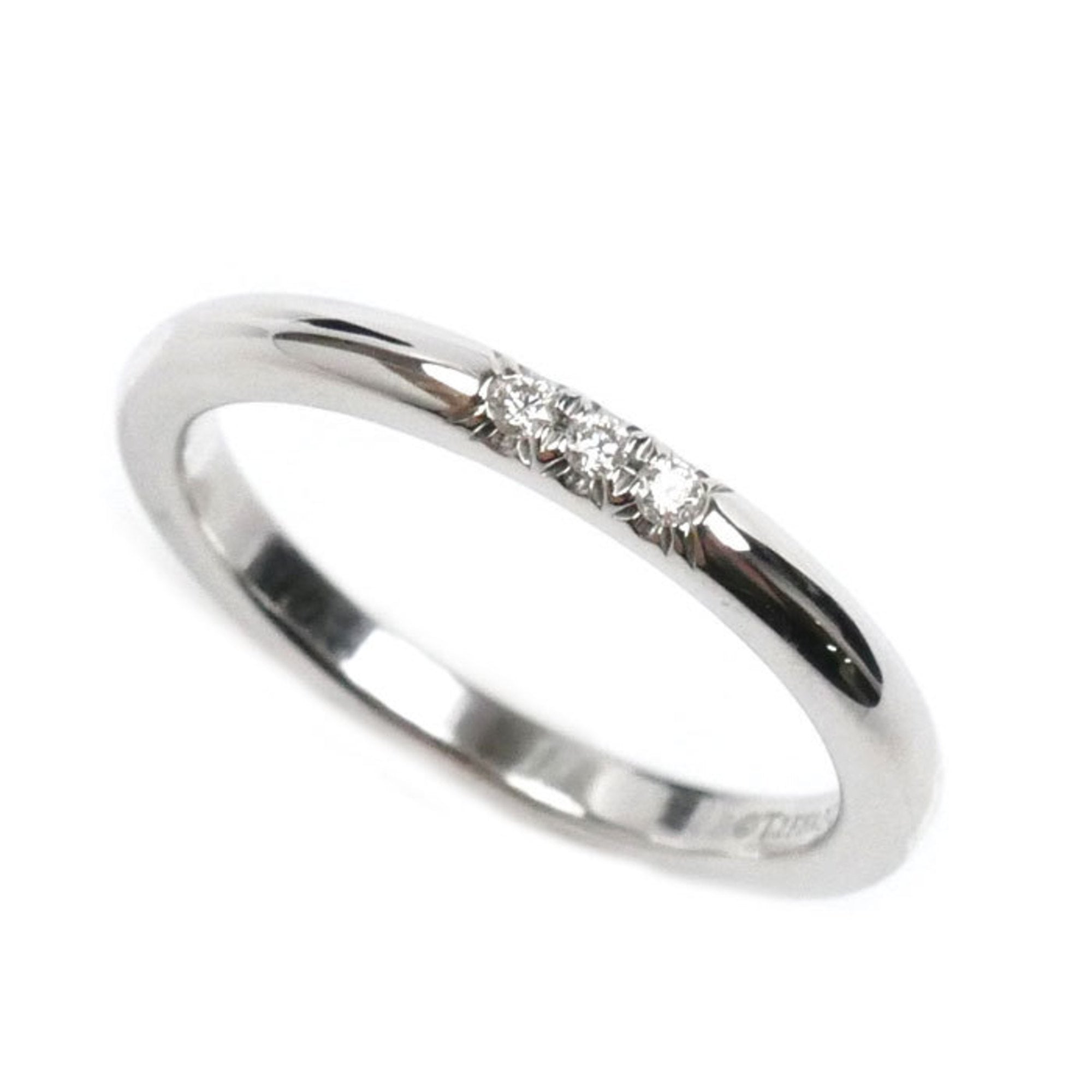 Classic Band Ring Platinum with Diamonds
