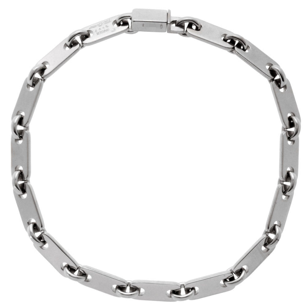 Figaro Bracelet 18K White Gold