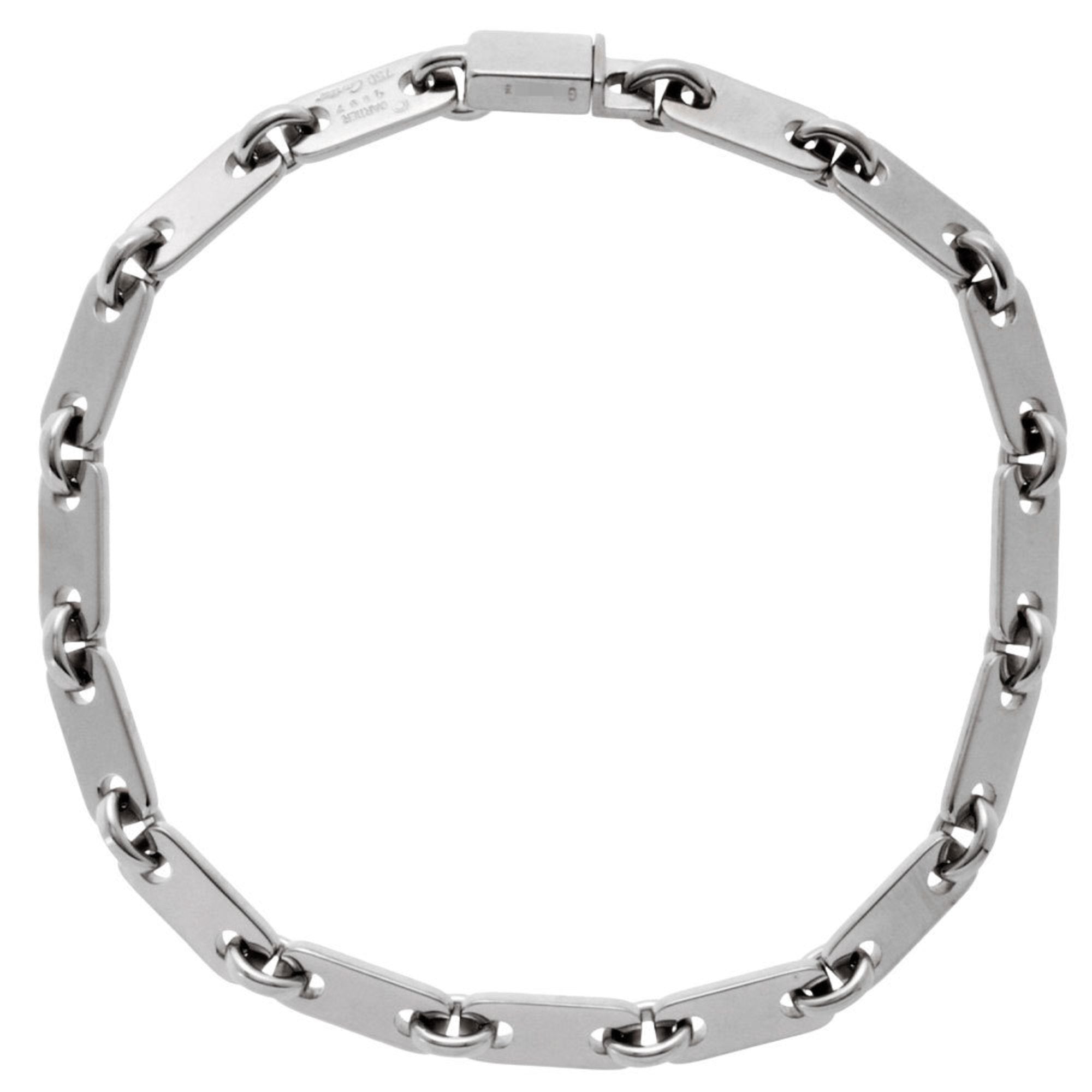 Figaro Bracelet 18K White Gold