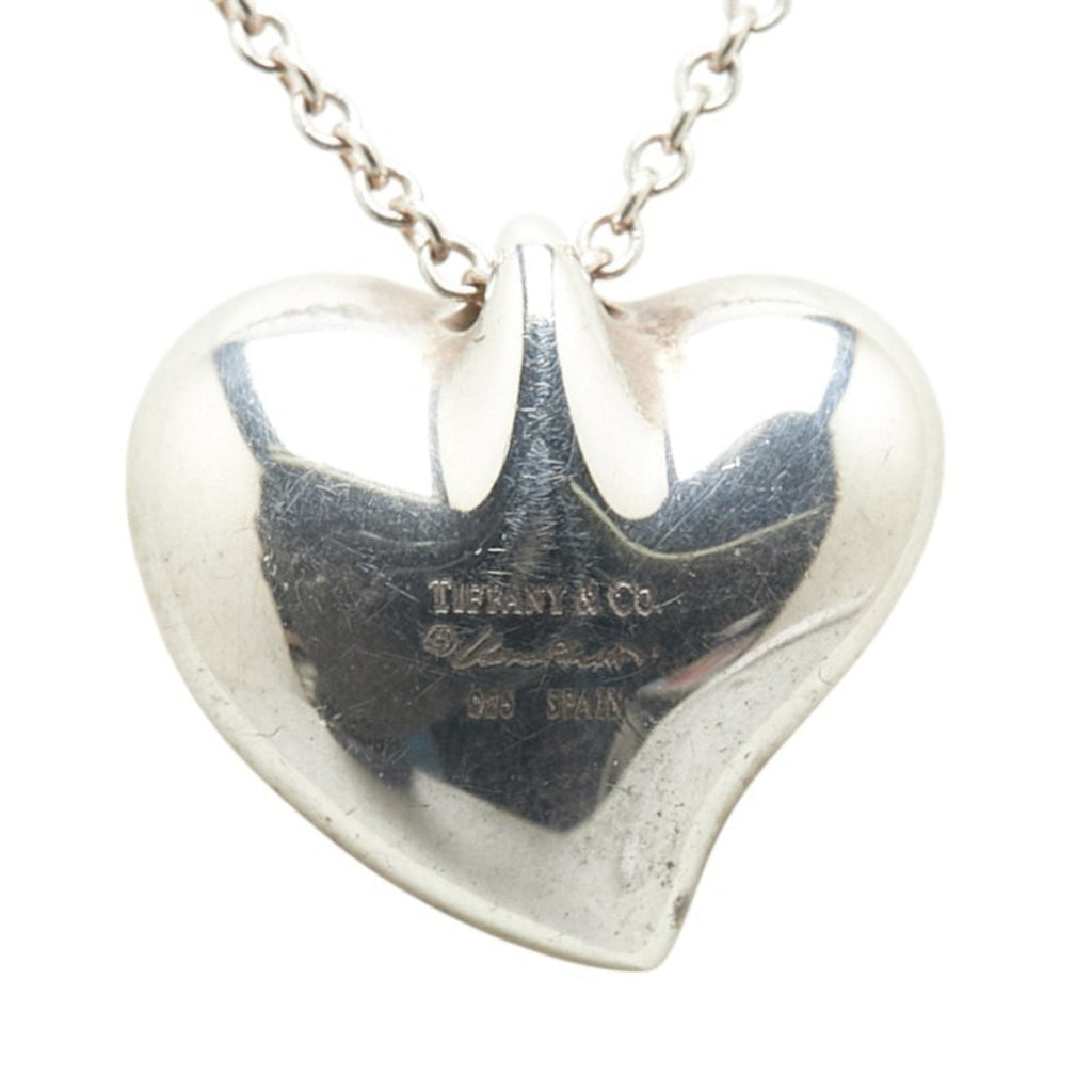 Full Heart Pendant Necklace Sterling Silver