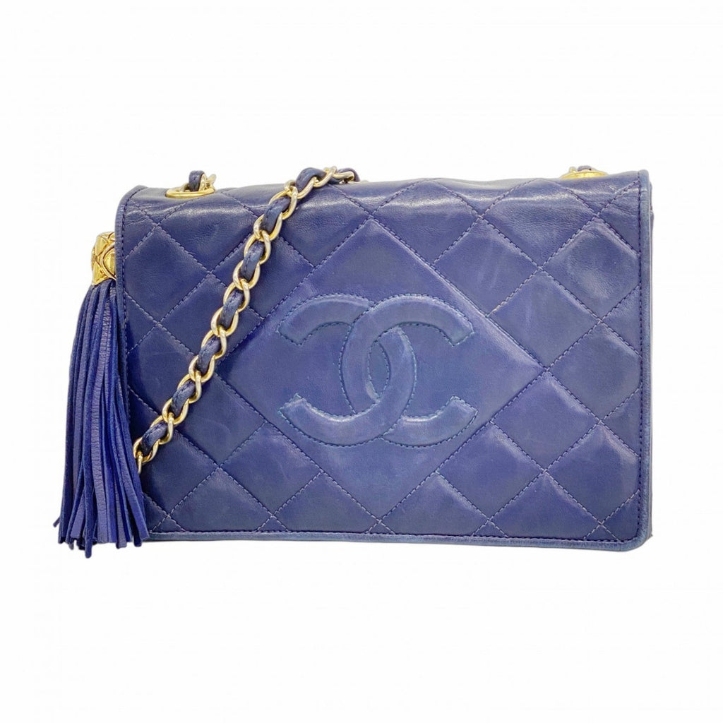 Vintage Tassel Flap Bag Quilted Lambskin Mini