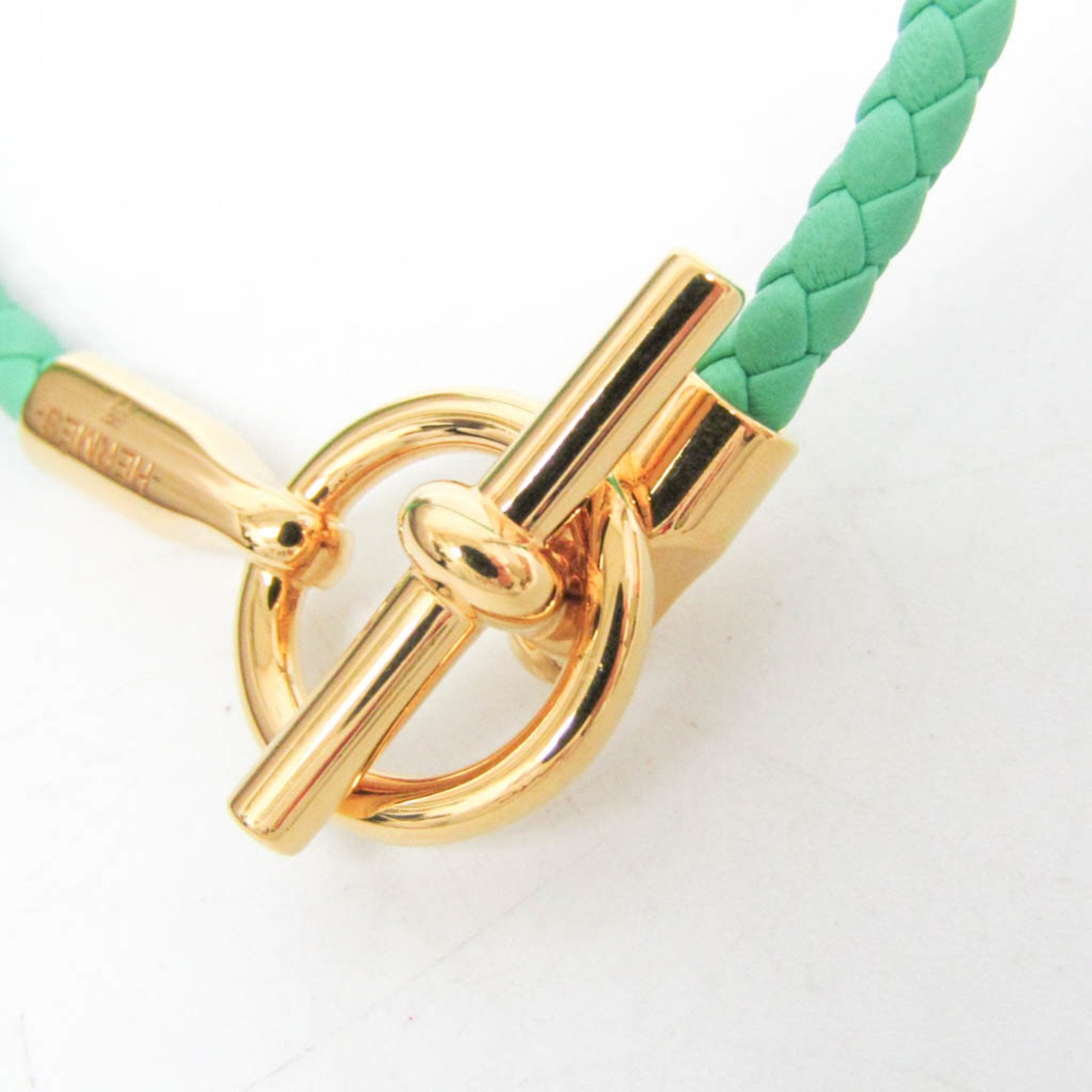 Bracelet Gold and Leather