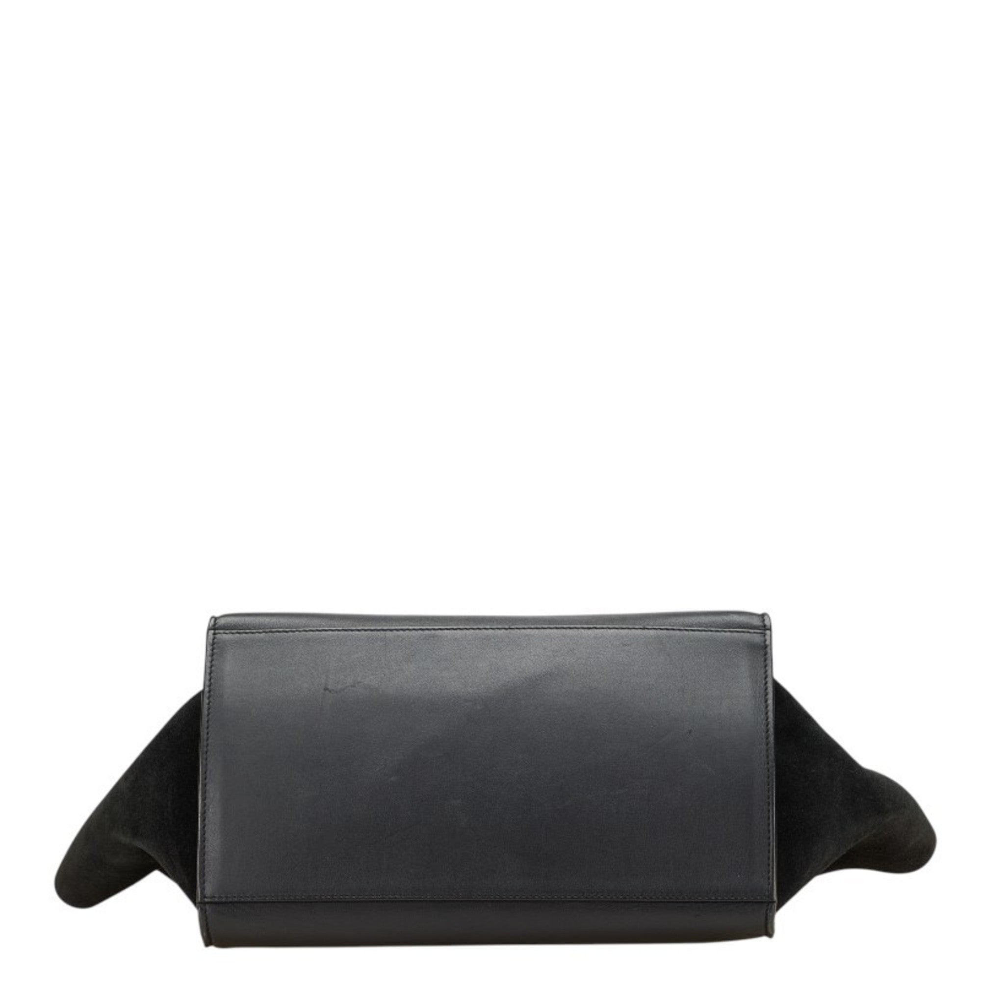 Trapeze Bag Crocodile Embossed Leather Large