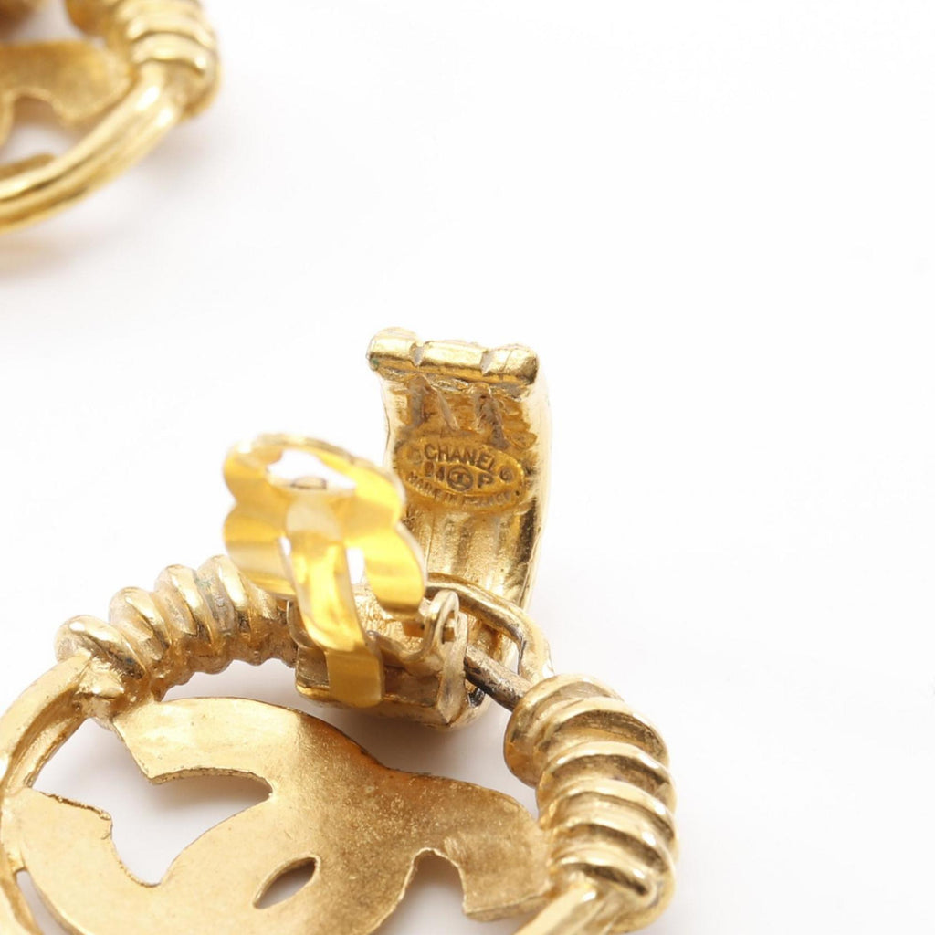 CC Logo Earrings Metal Gold-Tone Metal