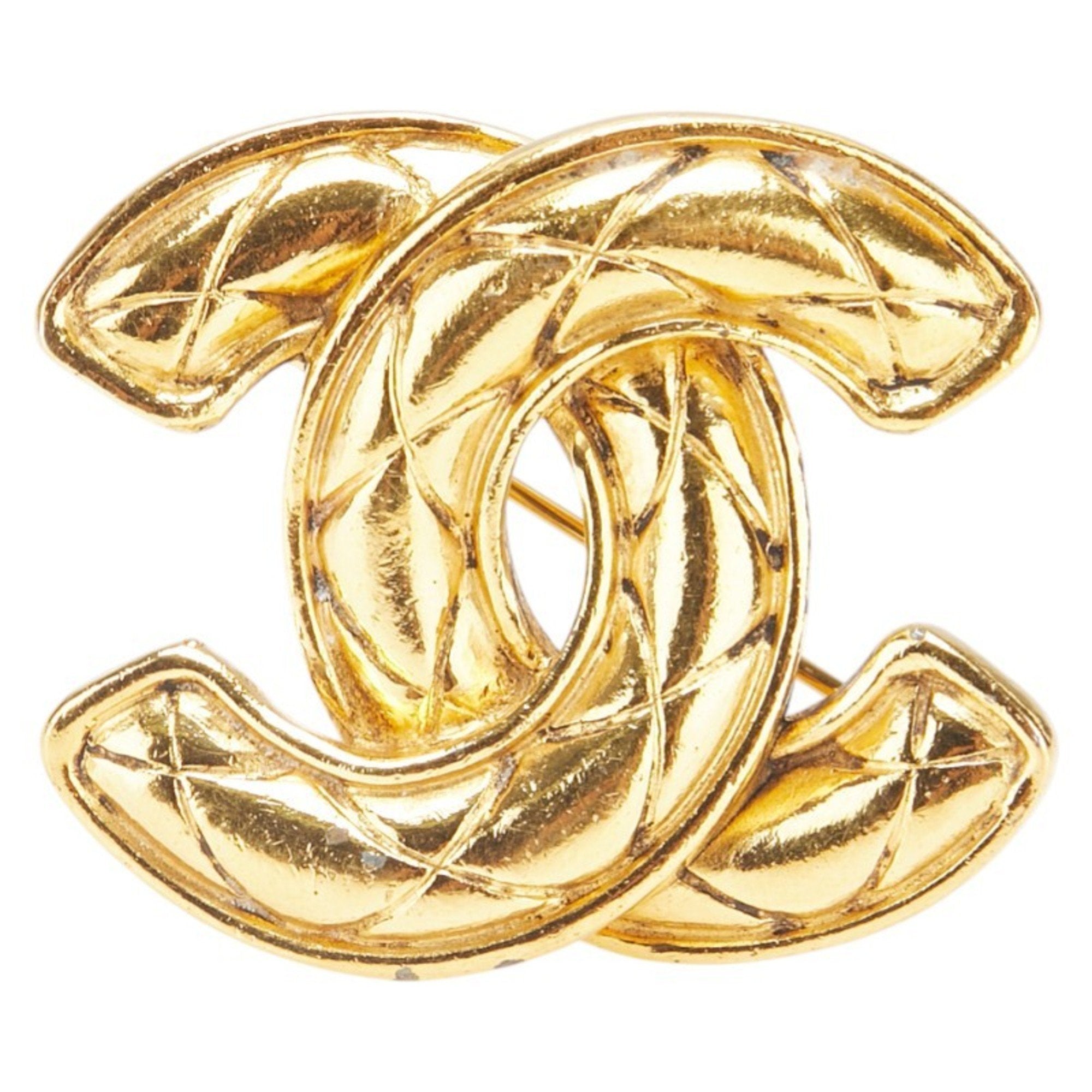 CC Logo Brooch Metal