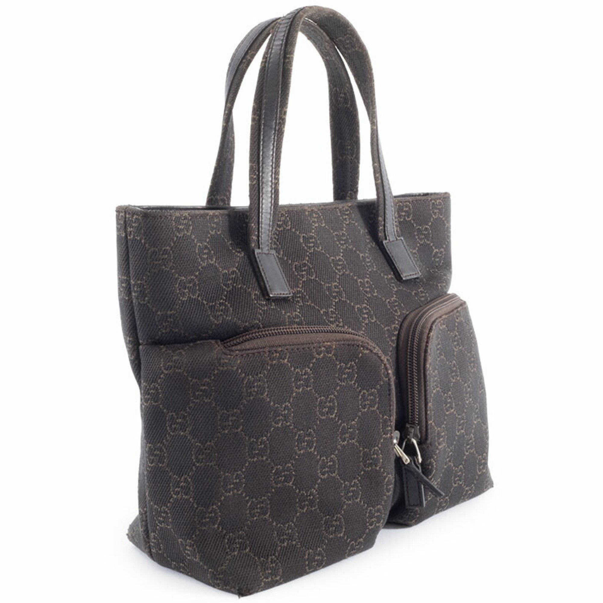Double Pocket Tote GG Canvas Small
