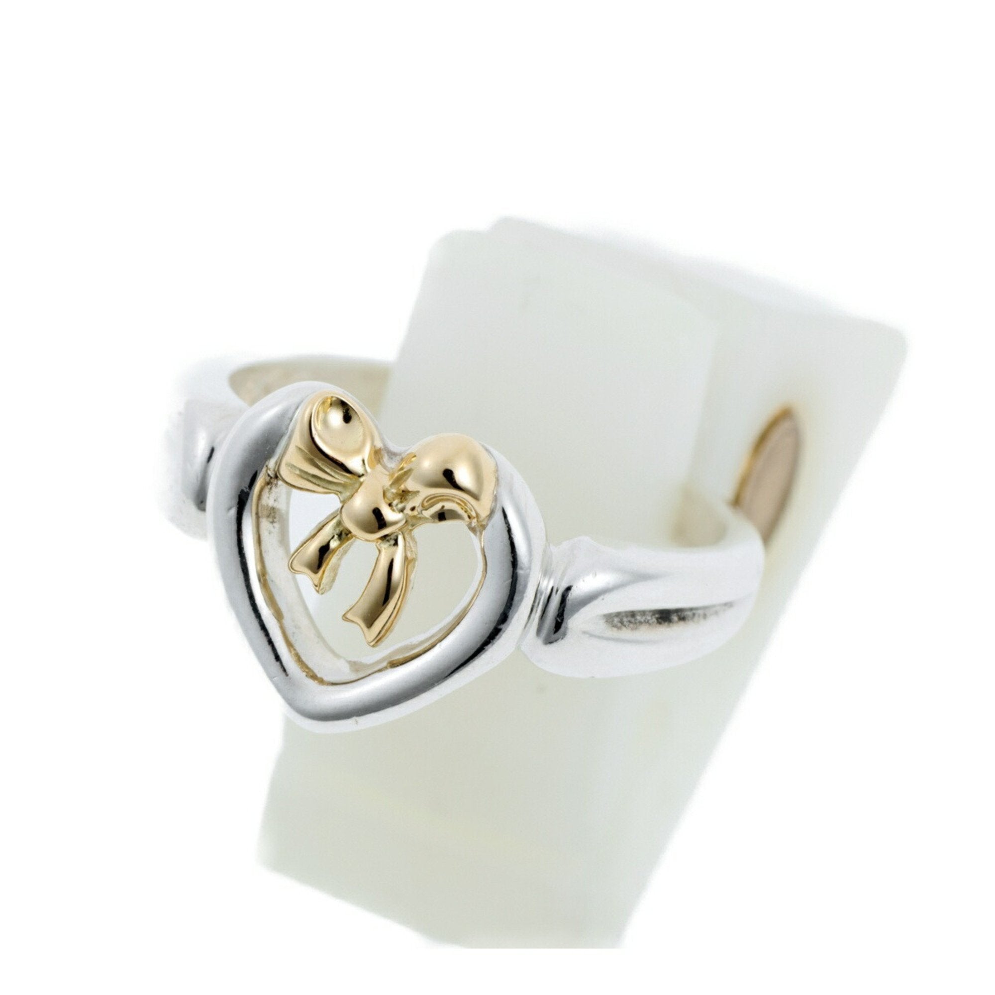 Ribbon Heart Ring 18K Gold and Sterling Silver