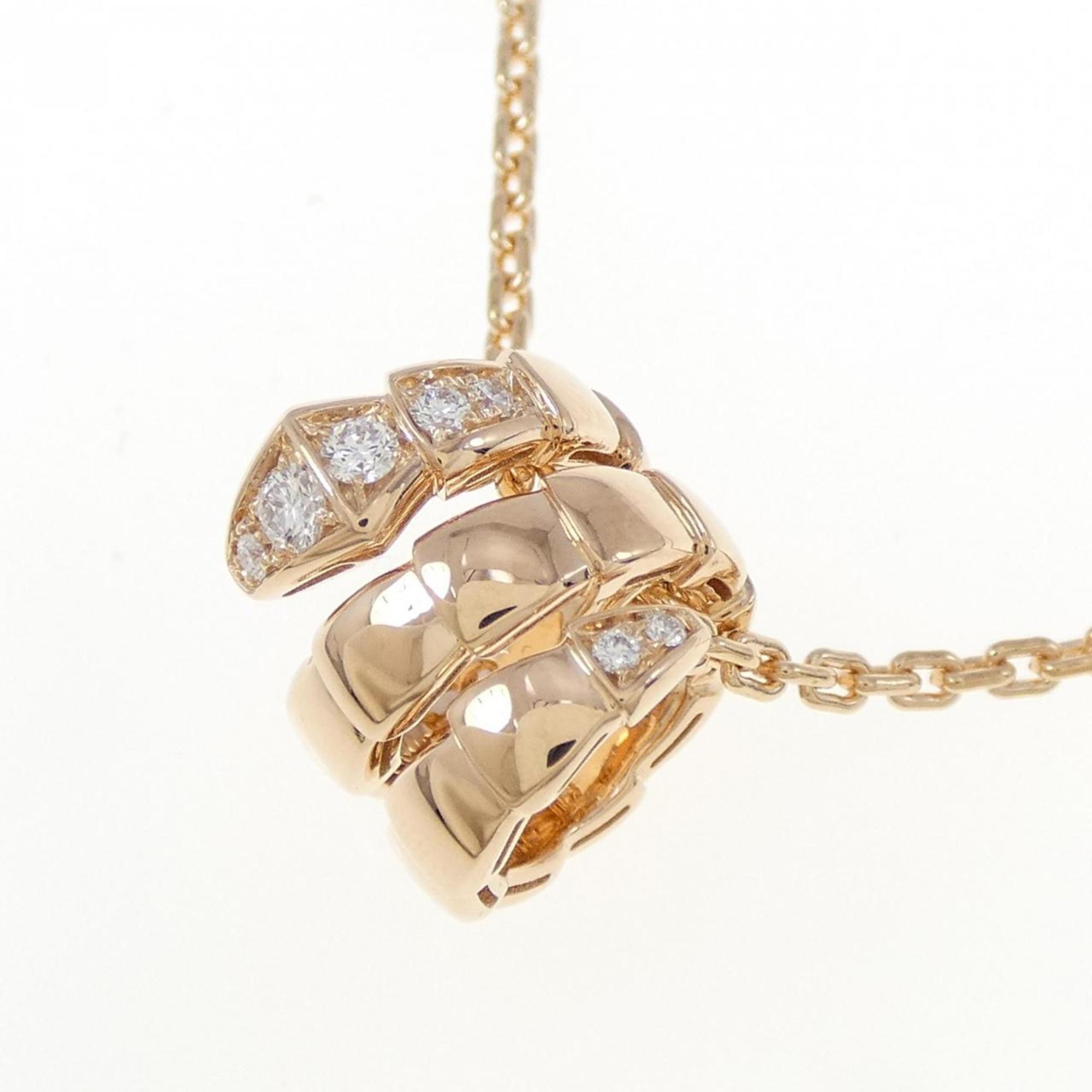 Serpenti Viper Ring 18K Rose Gold with Diamonds
