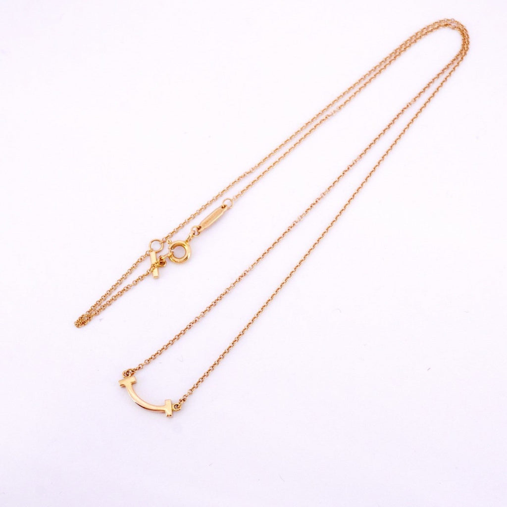 T Smile Mini Pendant Necklace 18K Rose Gold