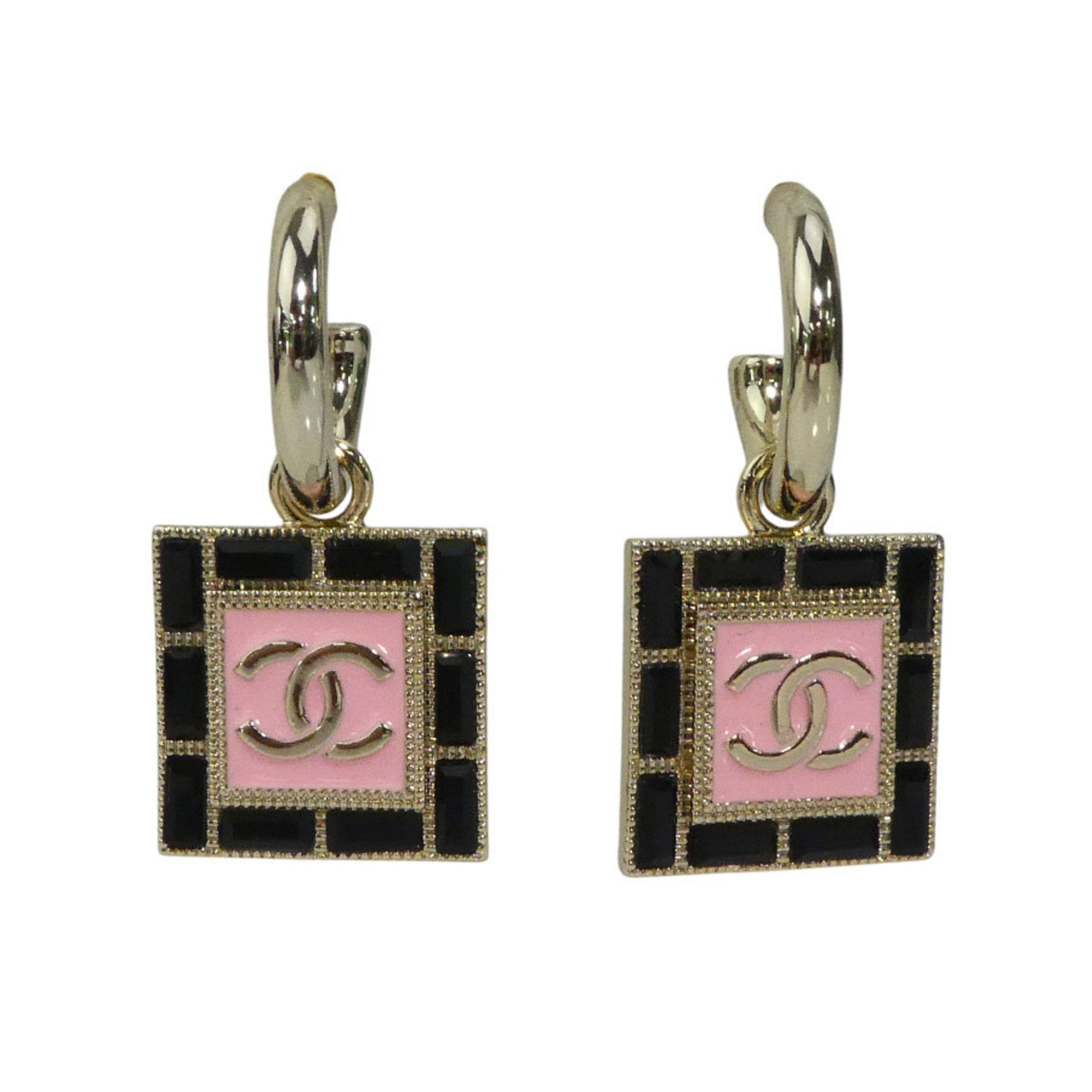 CC Logo Earrings Gold-Tone Metal