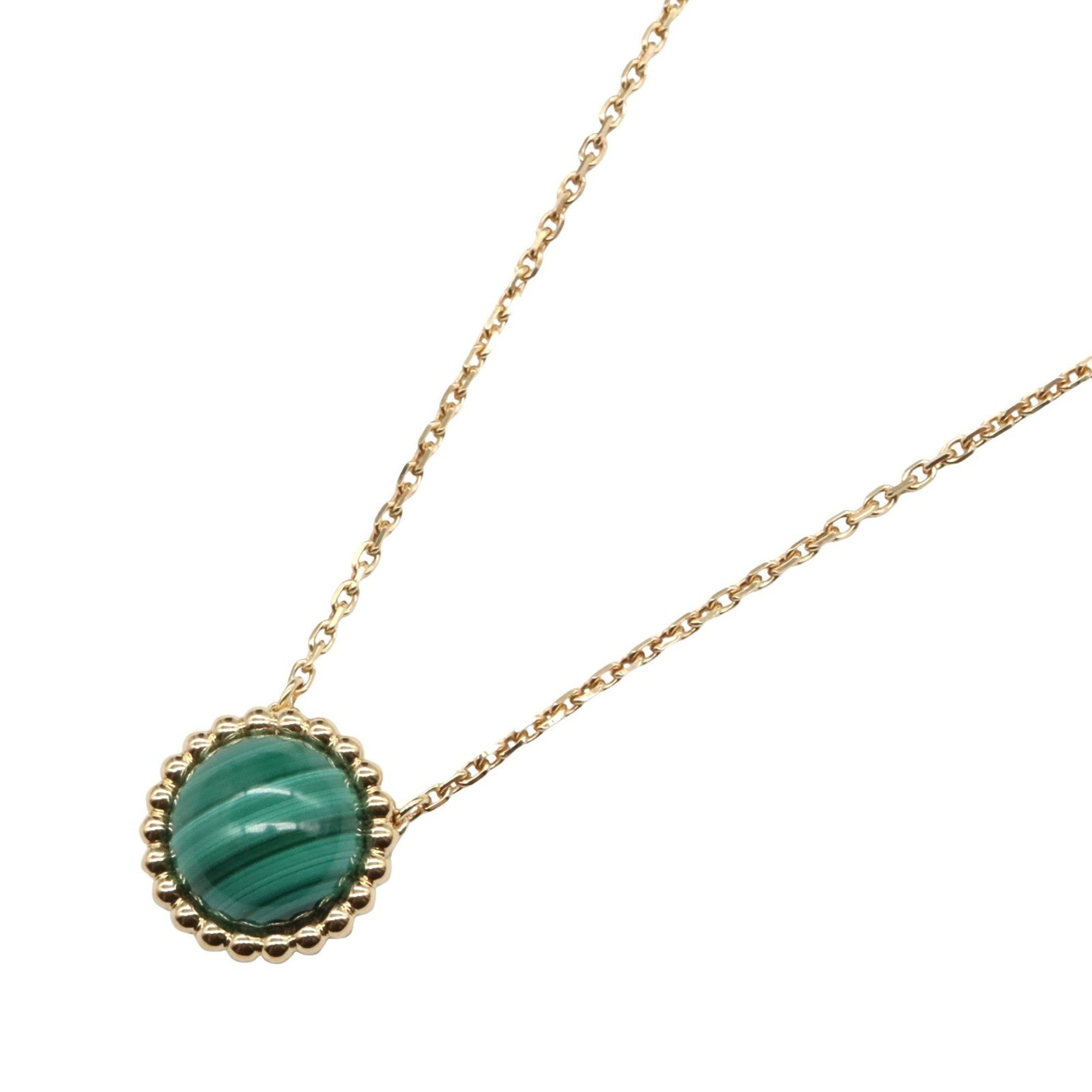 Perle Cleur Pendant Necklace 18K Yellow Gold and Malachite