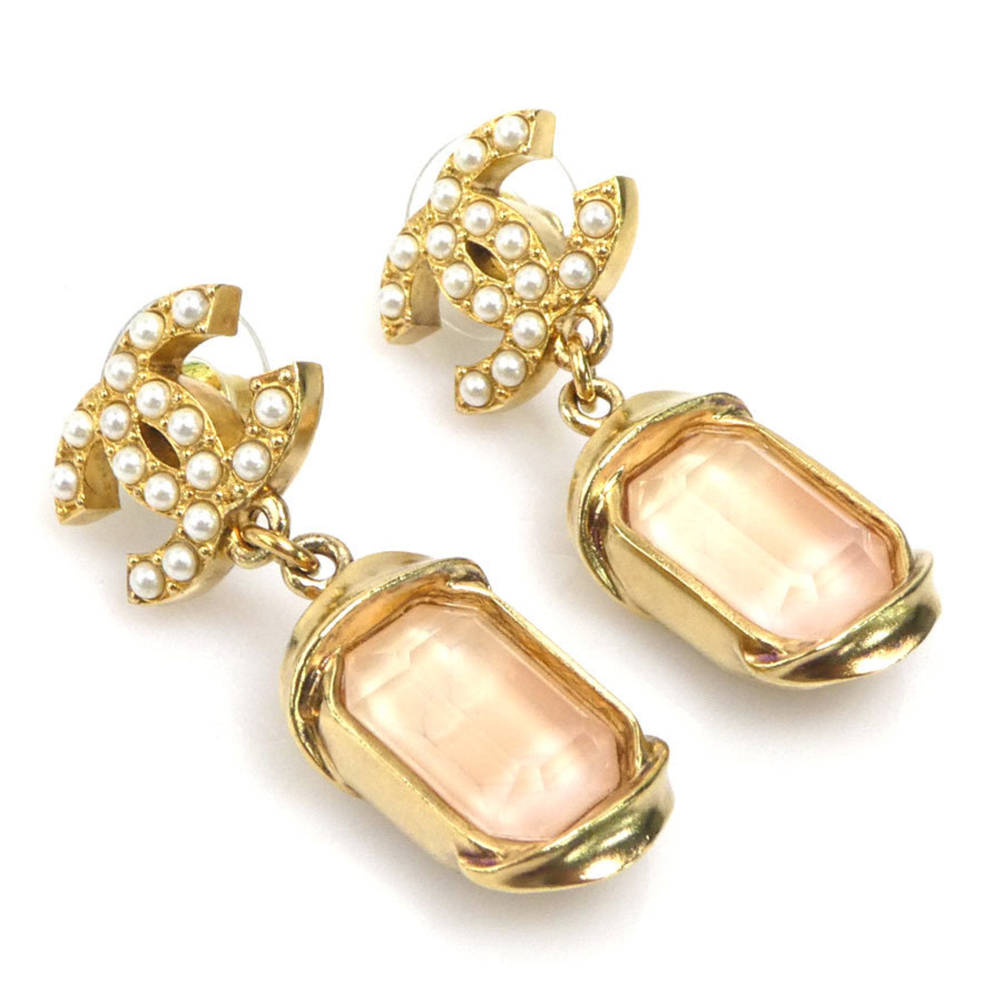 CC Logo Earrings Gold-Tone Metal Gold-Tone Metal