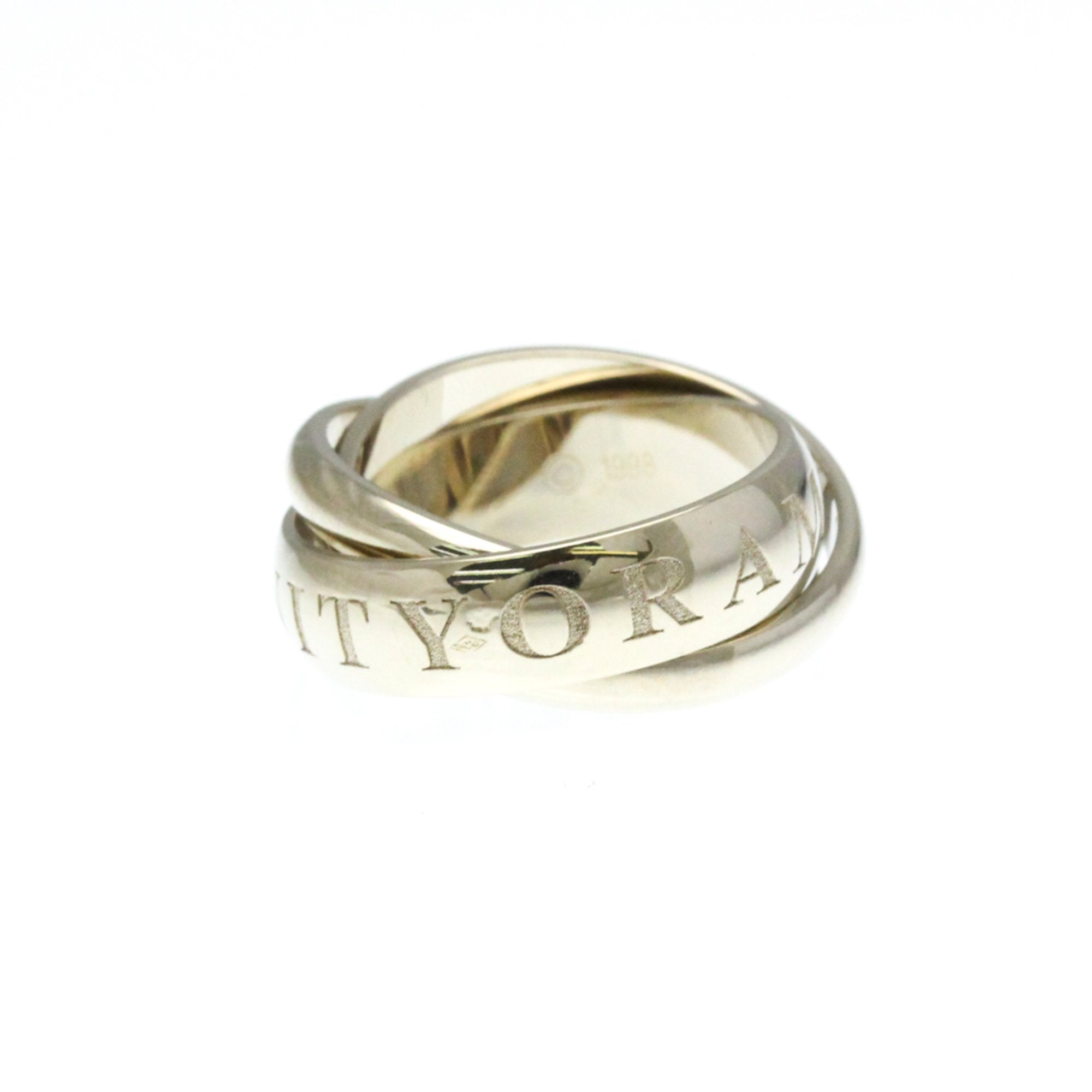 Trinity Ring Sterling Silver and 18K White Gold