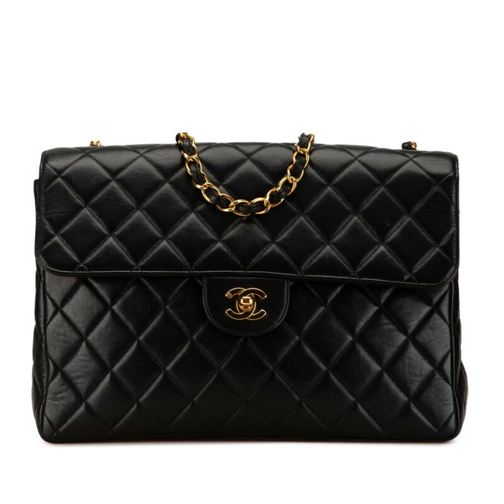 Vintage Classic Single Flap Bag Quilted Lambskin Jumbo